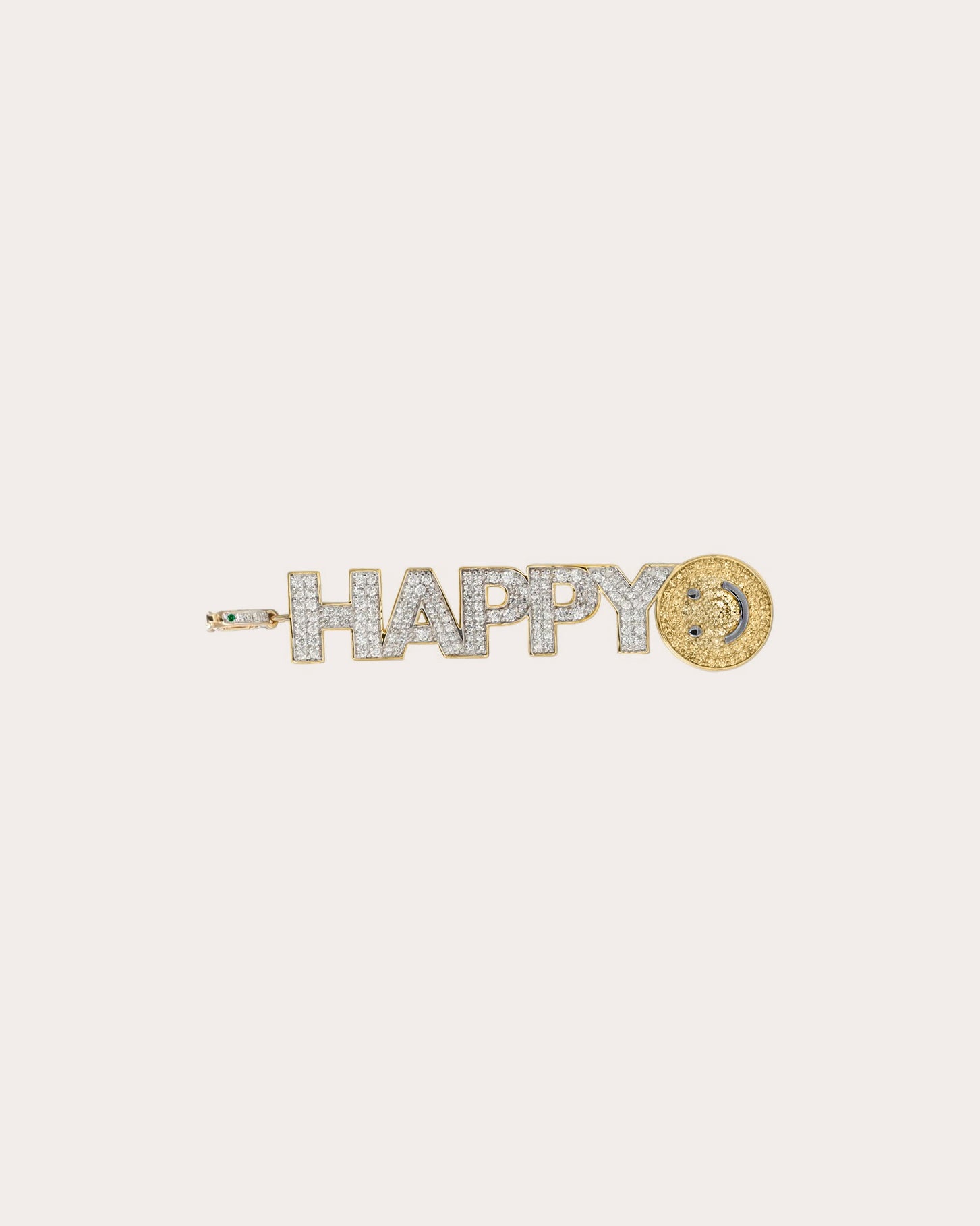 Yellow Topaz & Diamond 18k Gold Happy Charm