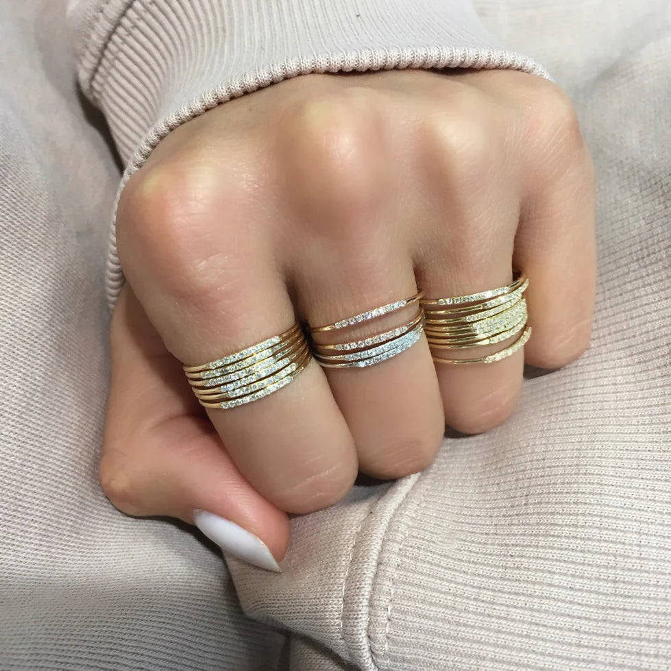 Diamond & 14k Gold Segment Ring