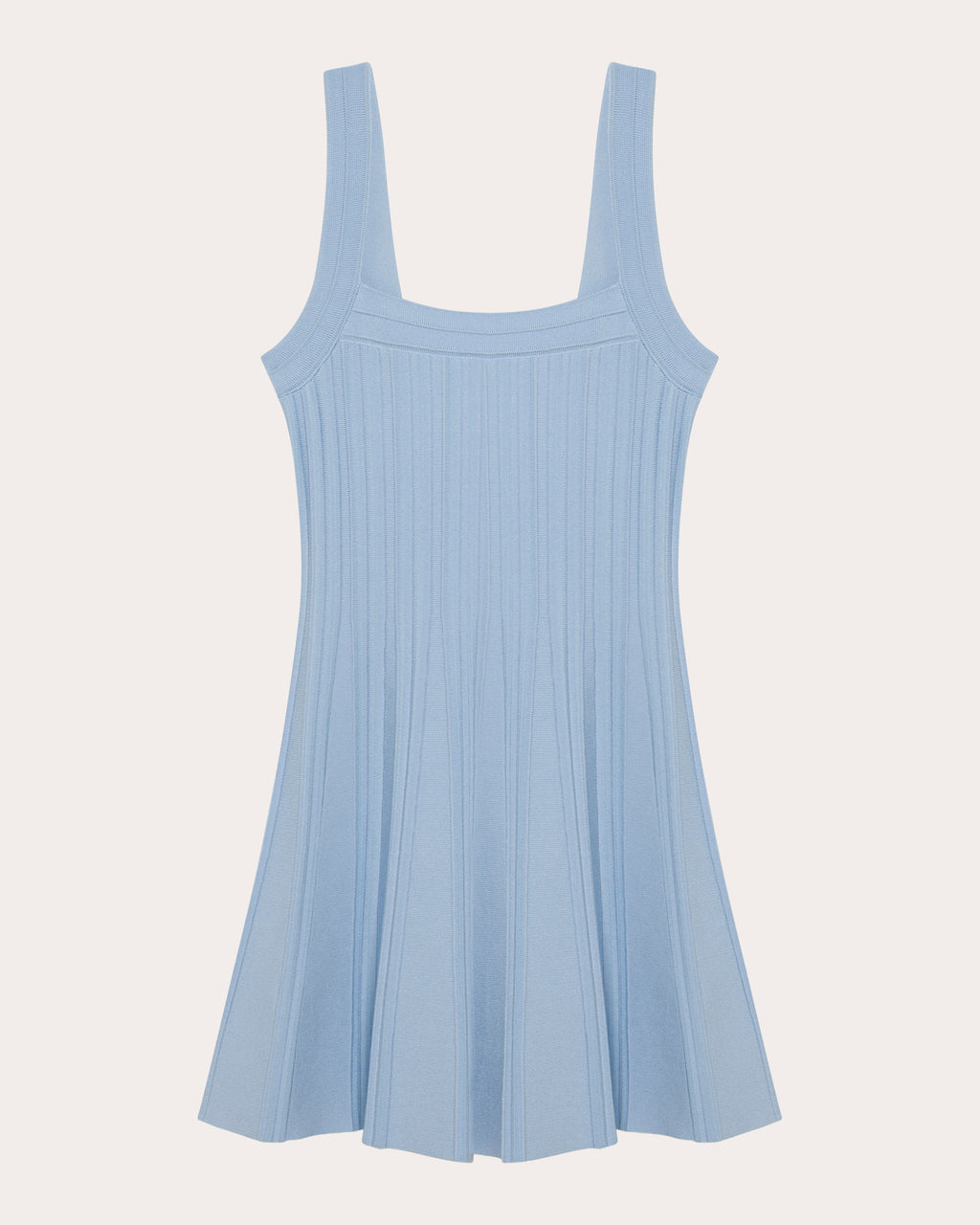 Indie Compact Knit Pleated Mini Dress