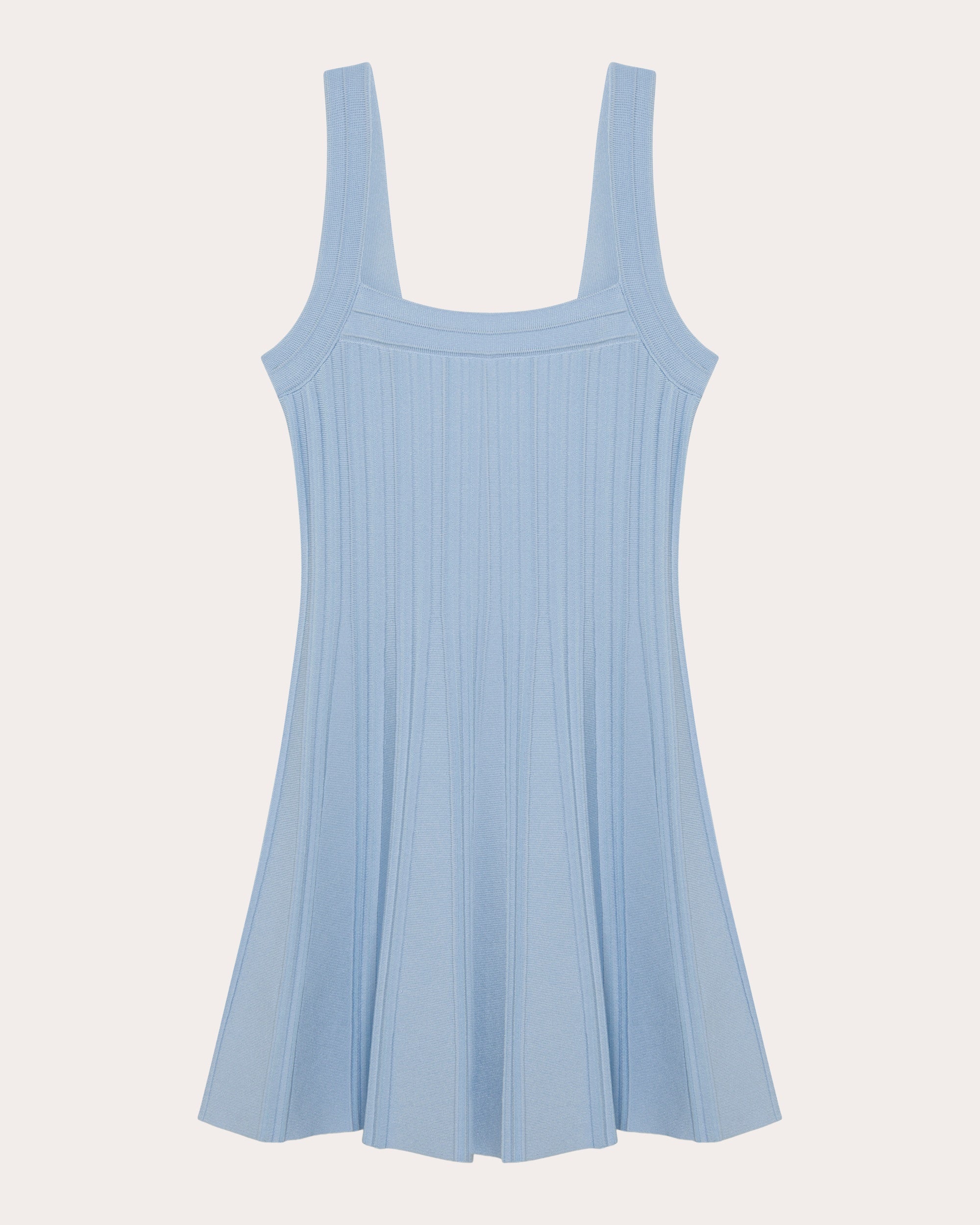 Indie Compact Knit Pleated Mini Dress