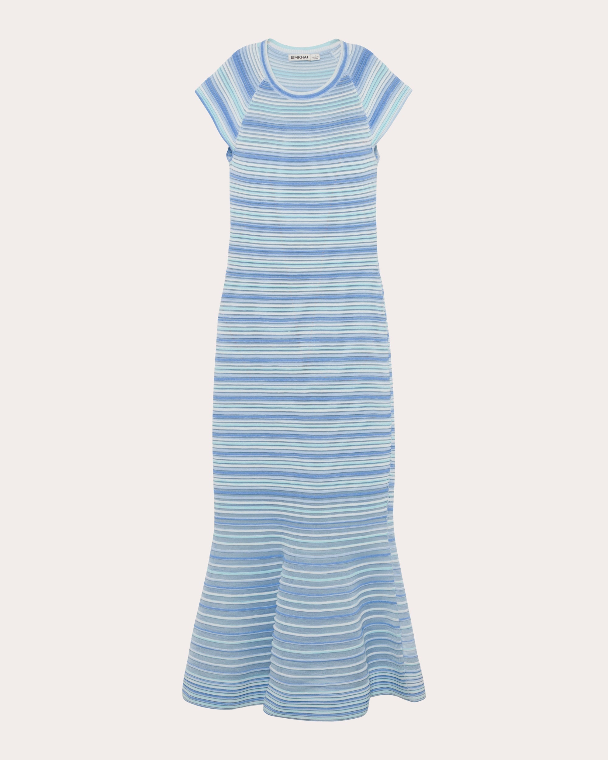 Danica Stripe Knit Mermaid Midi Dress