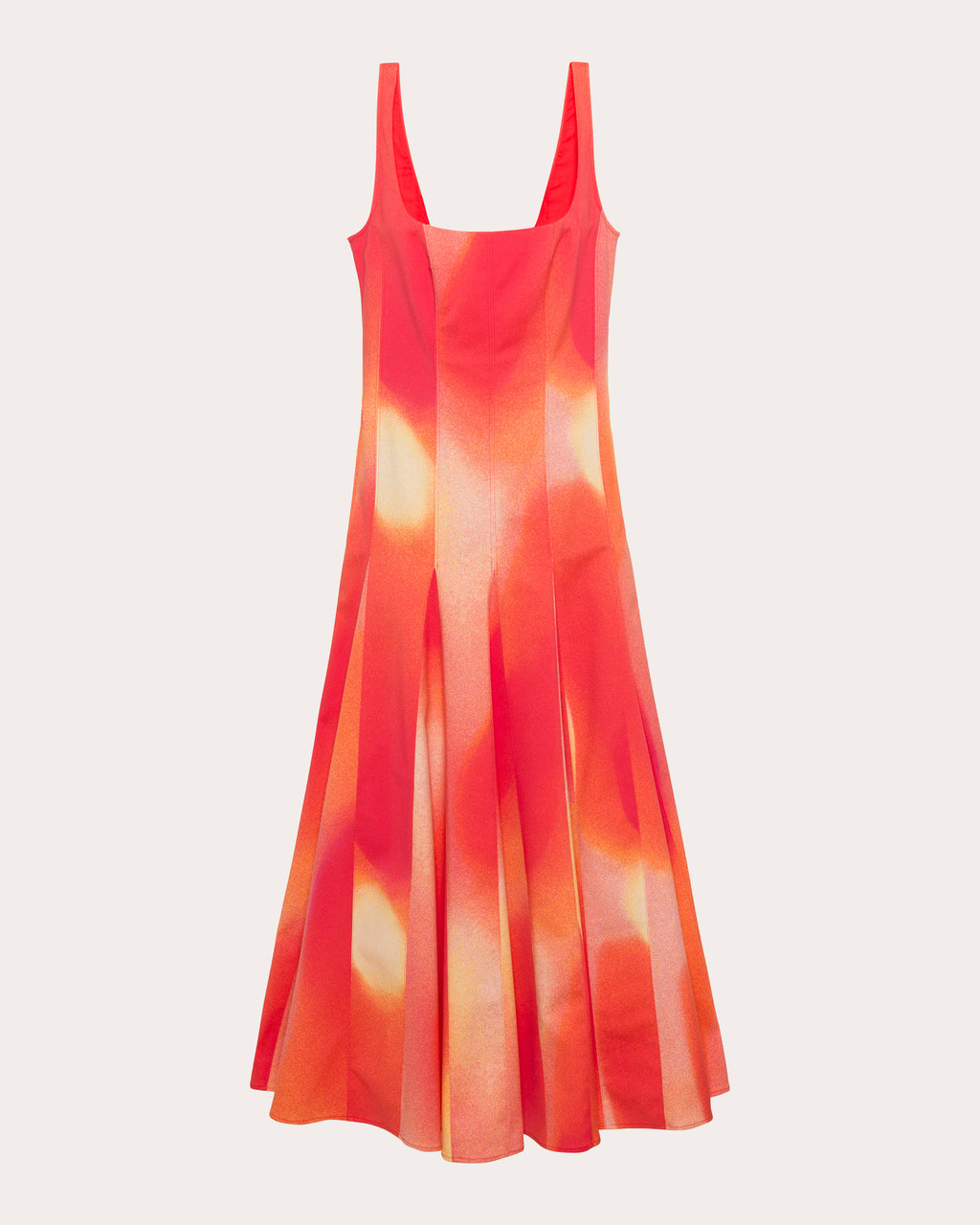 Lara Abstract Pleated Fit & Flare Midi Dress