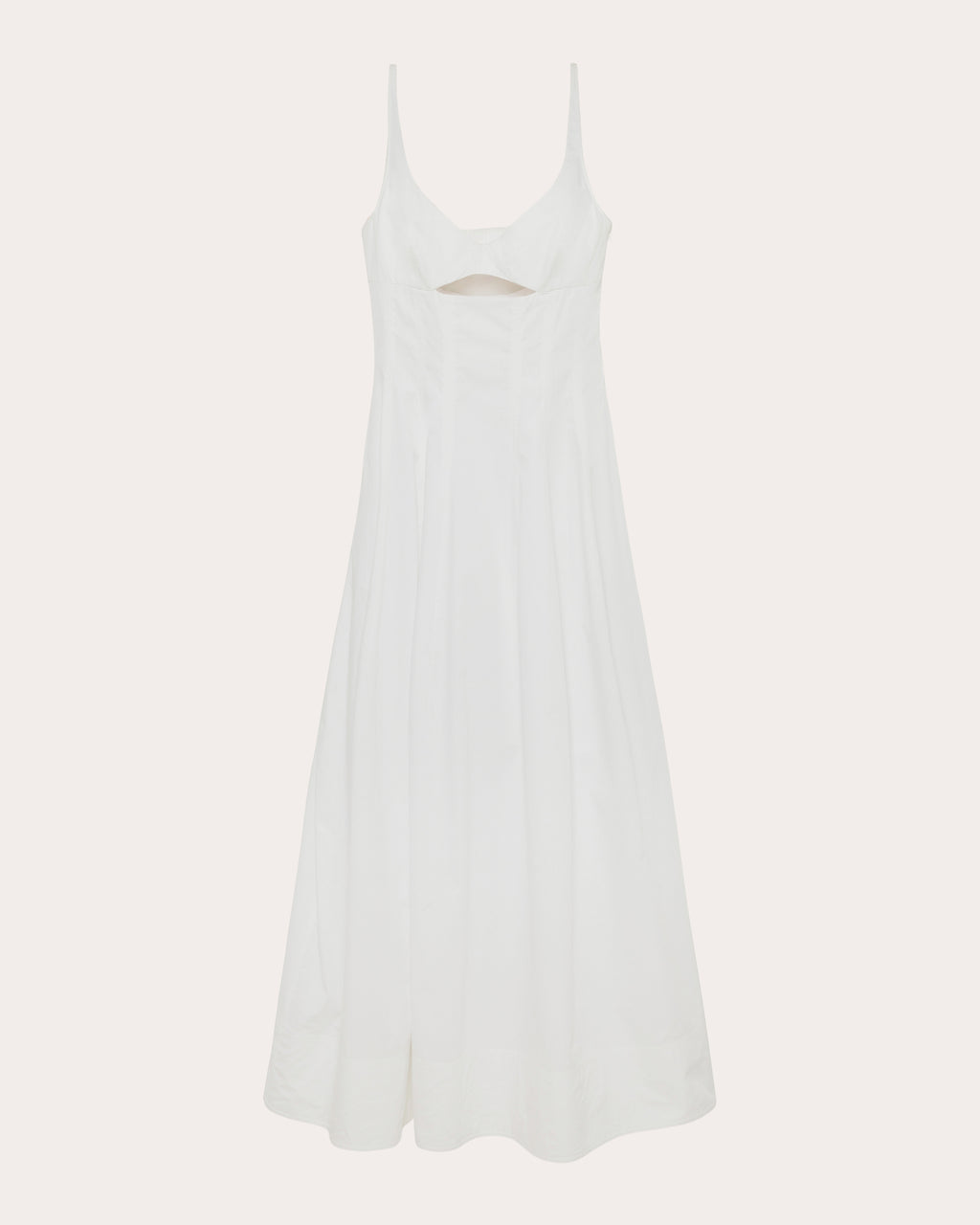 Maddy Poplin Cutout Empire-Waist Midi Dress