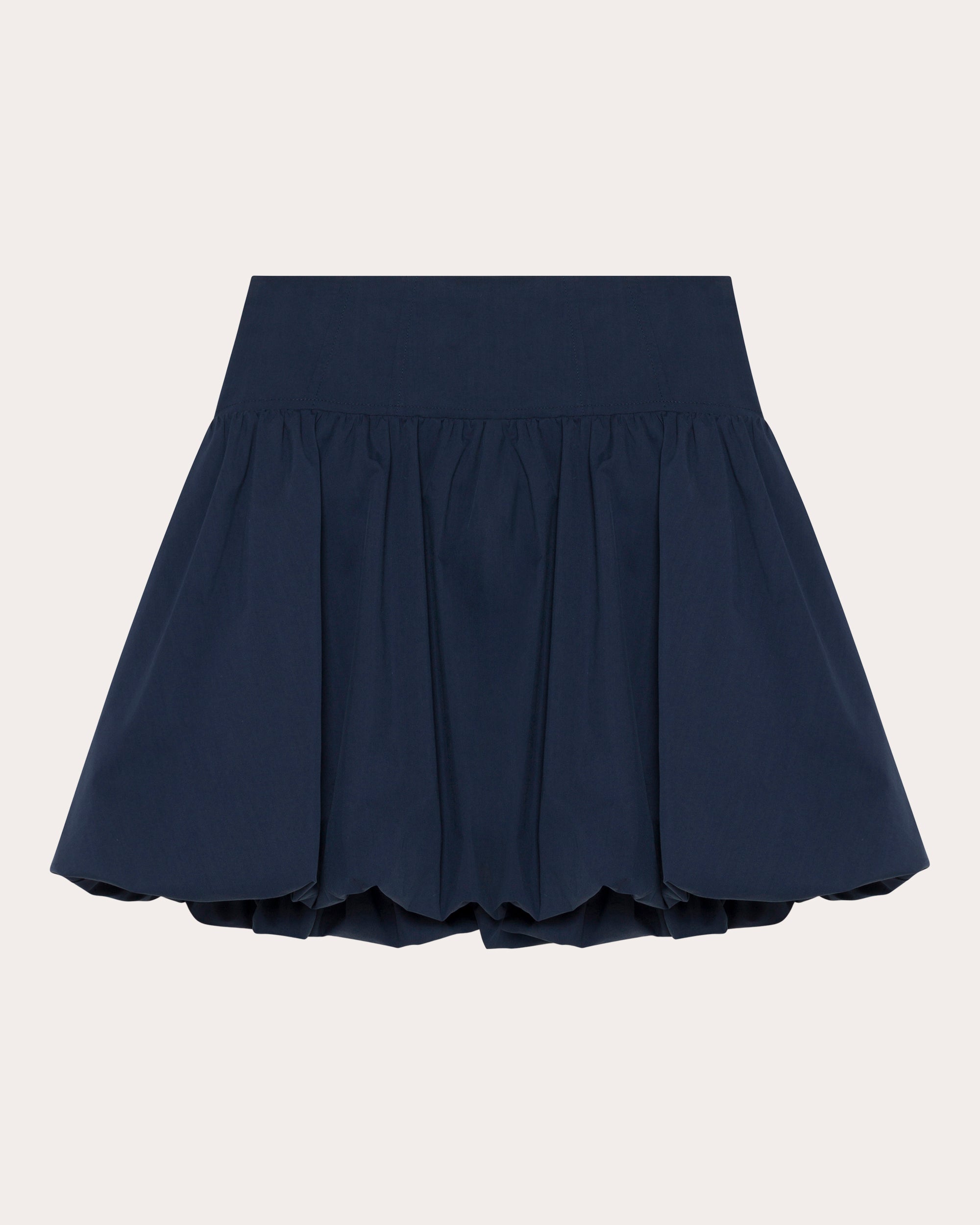 Pippa Poplin Gathered Bubble Mini Skirt