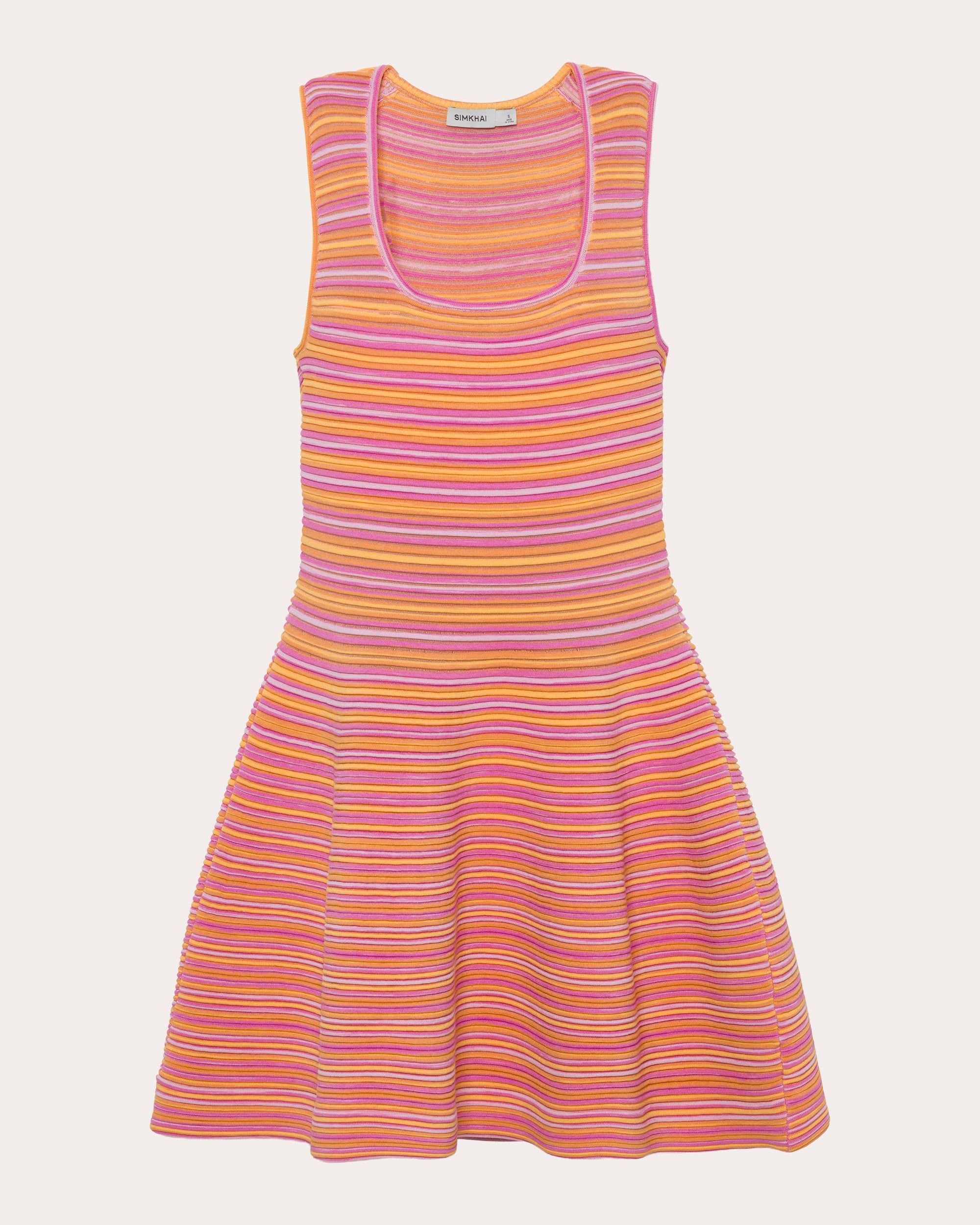 Cally Stripe Knit Fit & Flare Mini Dress