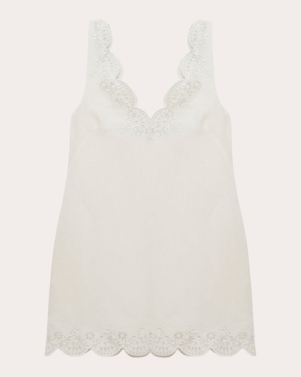 Edena Embroidered Linen Mini Dress