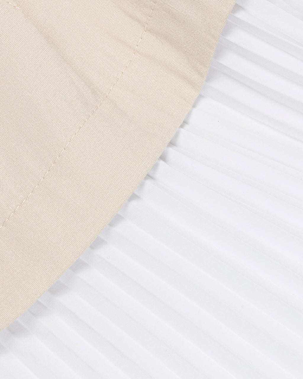 Sundae Poplin Linen Combo Flared Mini Dress