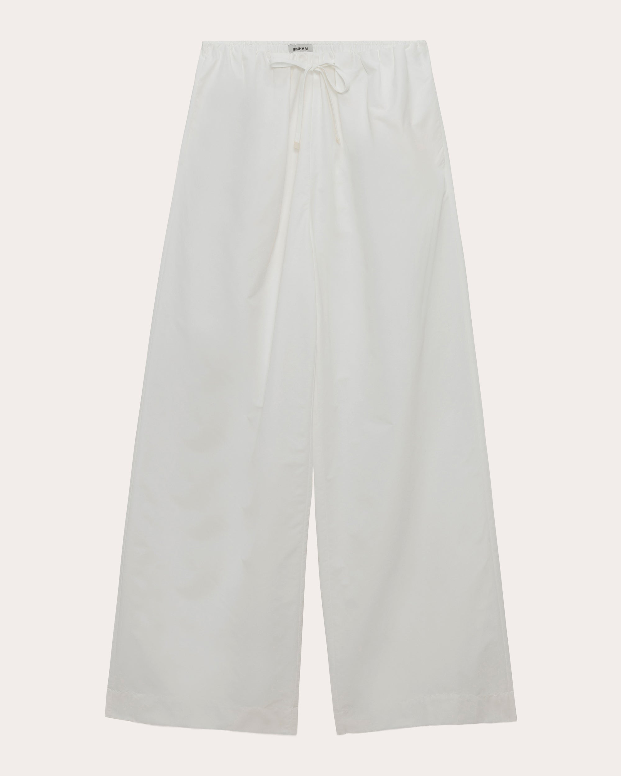 Rhea Cotton Faille Wide-Leg Pants