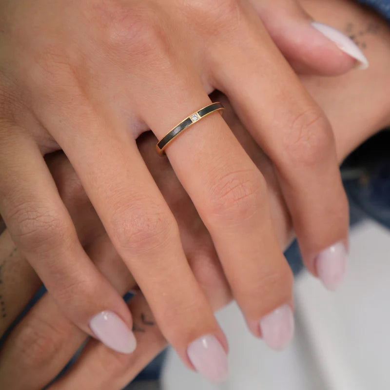 Diamond & 18k Gold Songe Band Ring