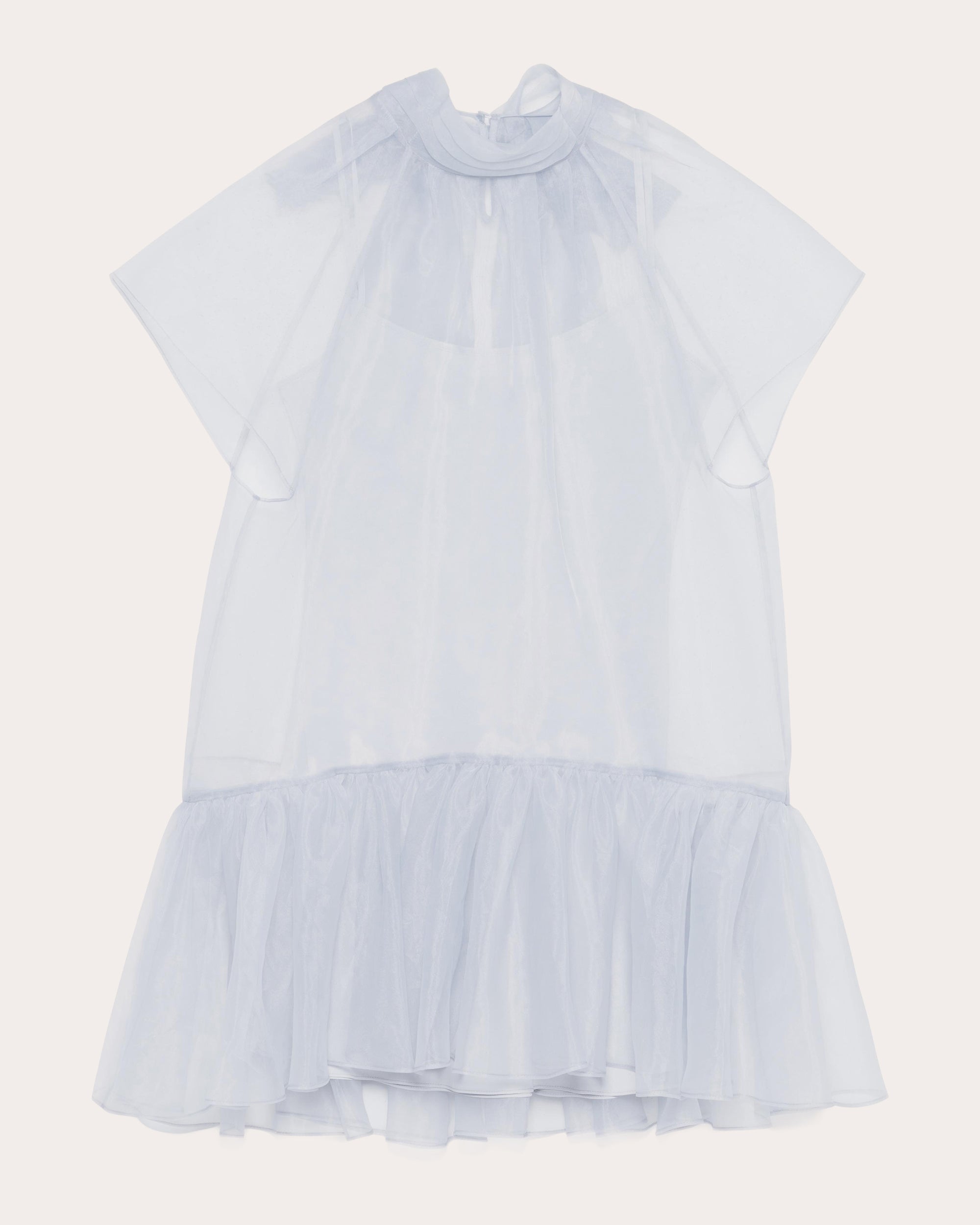 Beaux Organza Drop-Waist Mini Dress