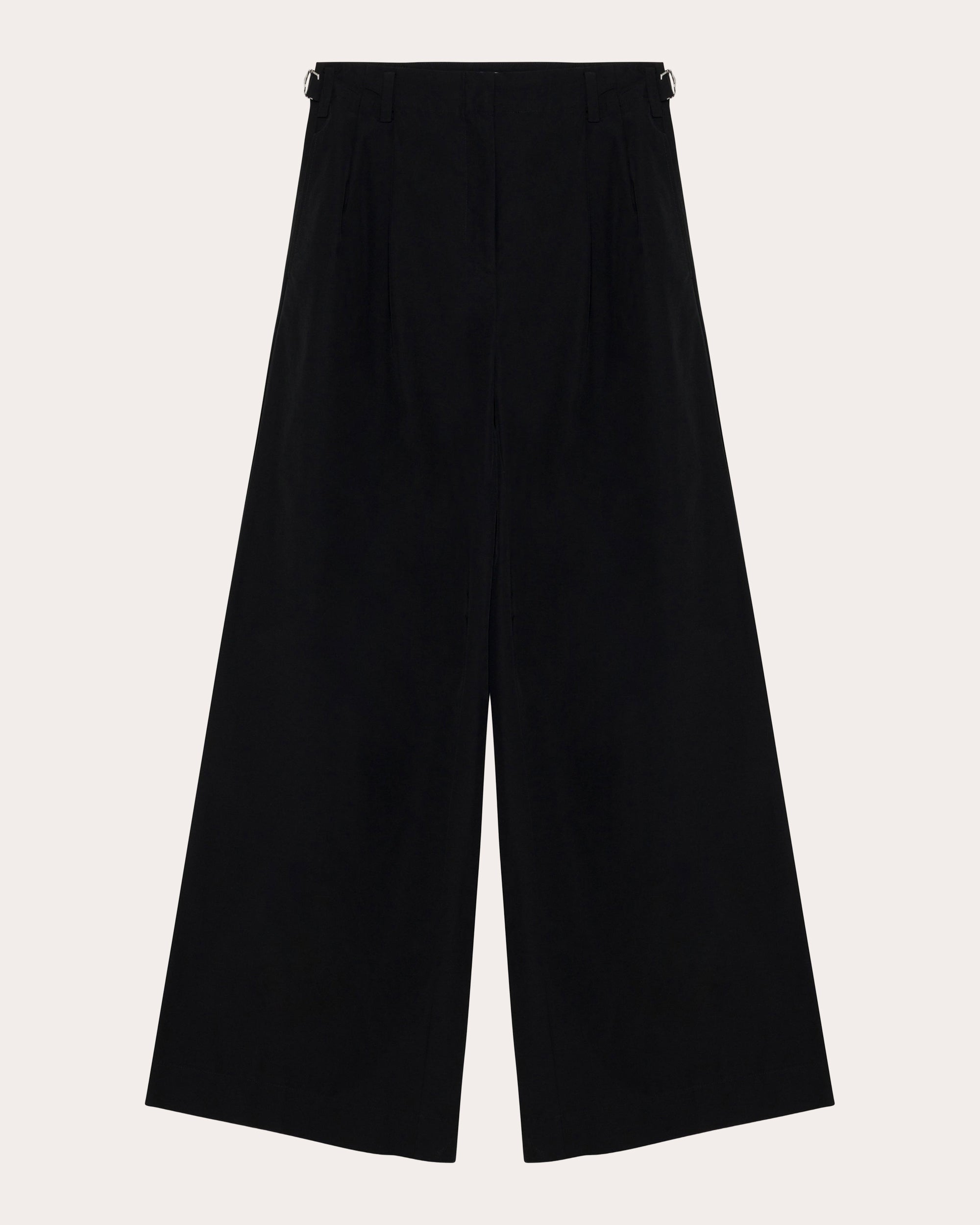 Leroy Pleated Faille Wide-Leg Pants