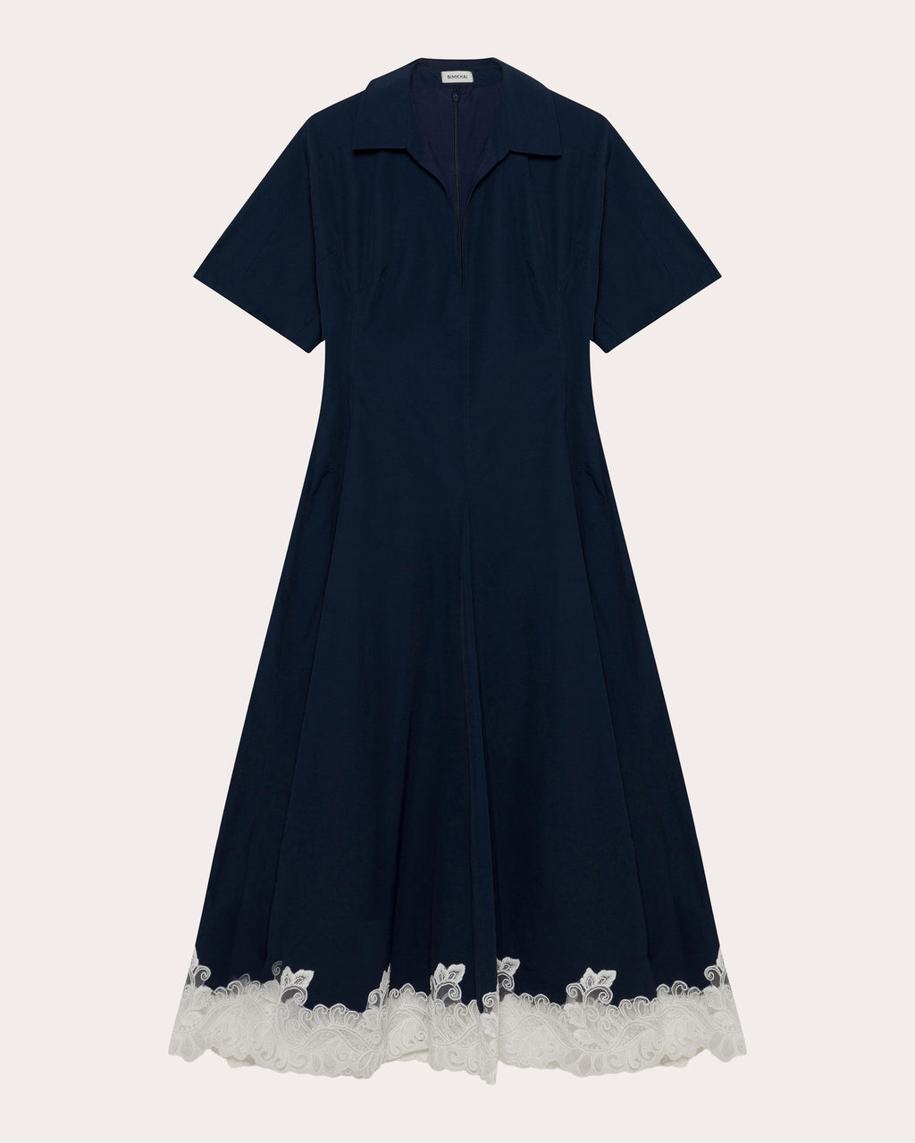 Nerris Faille Lace Fit & Flare Dress