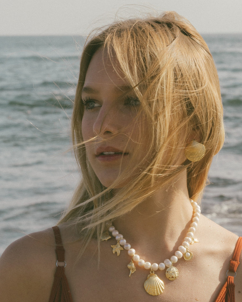 Freshwater Pearl Arielle Charm Necklace