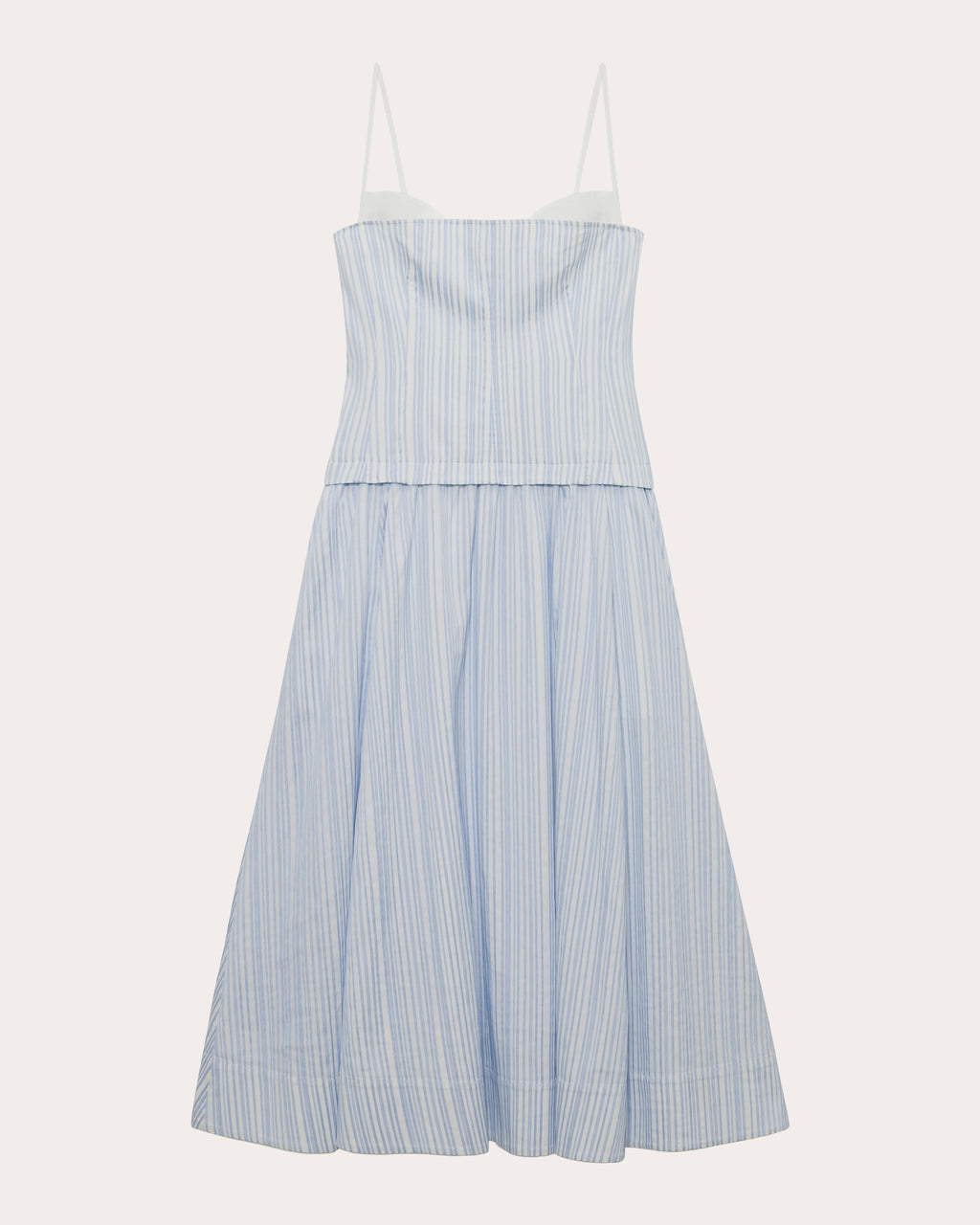Quinlin Stripe Bustier Midi Dress
