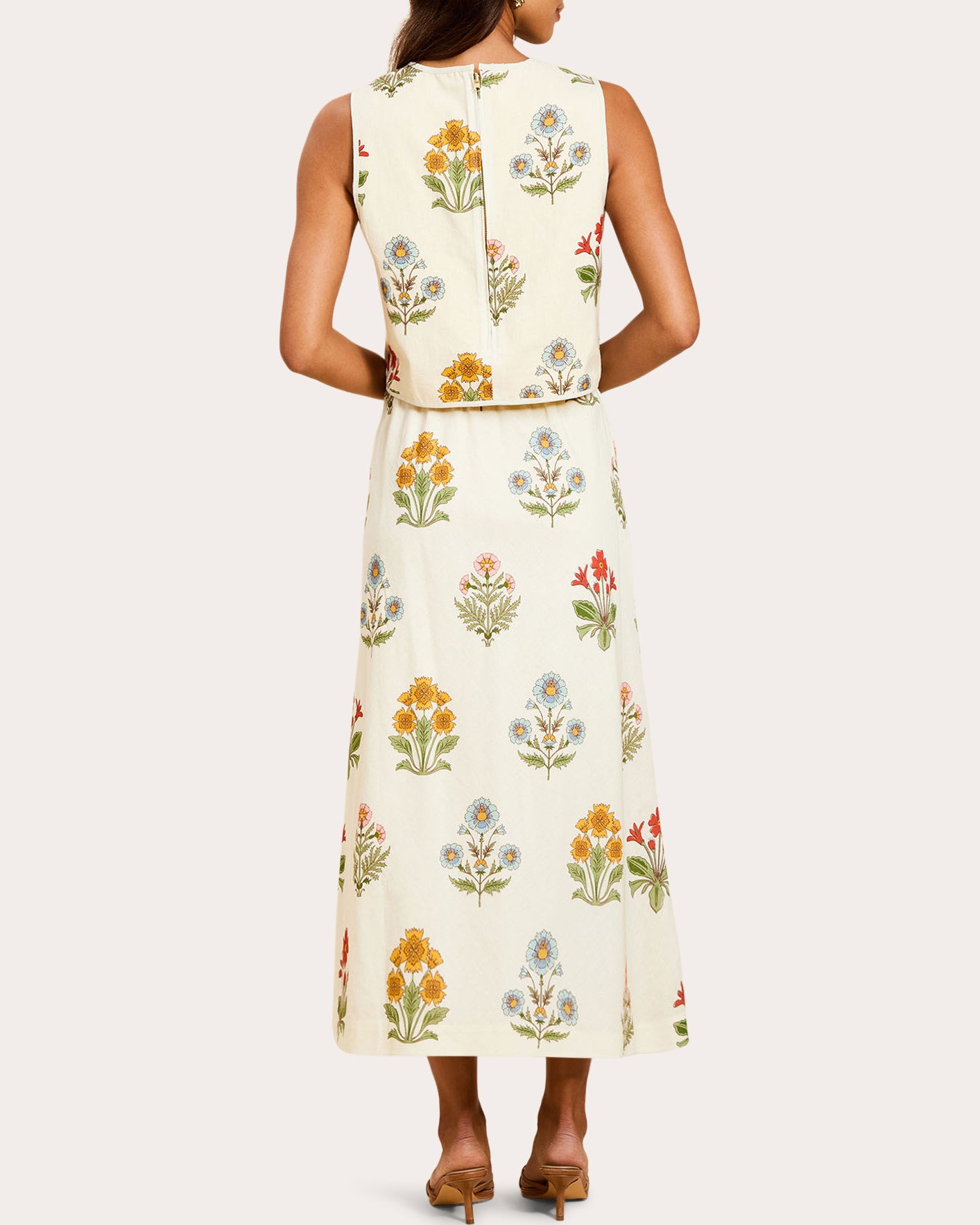 Santiago Reversible Cotton Bias Midi Skirt
