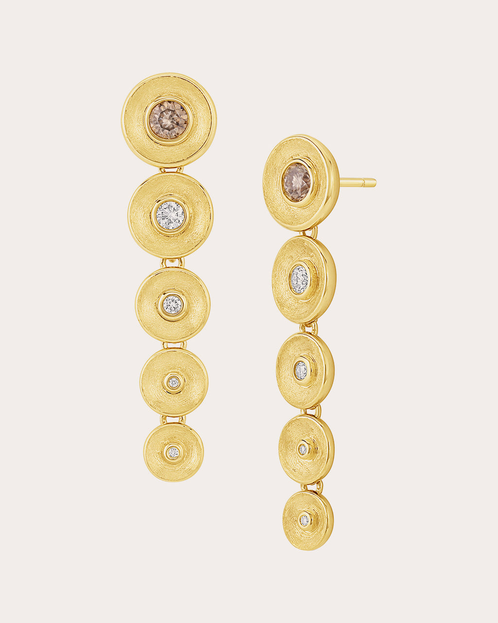 Diamond & 18k Gold Stardust Drop Earrings