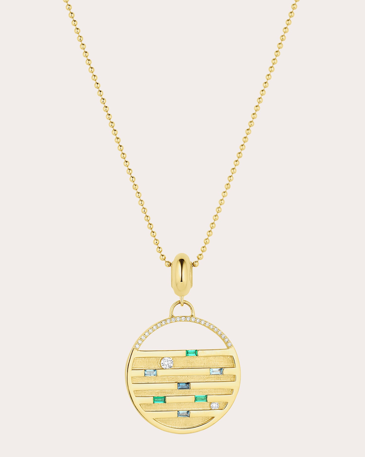Topaz & Emerald Solara Stardust Pendant Necklace