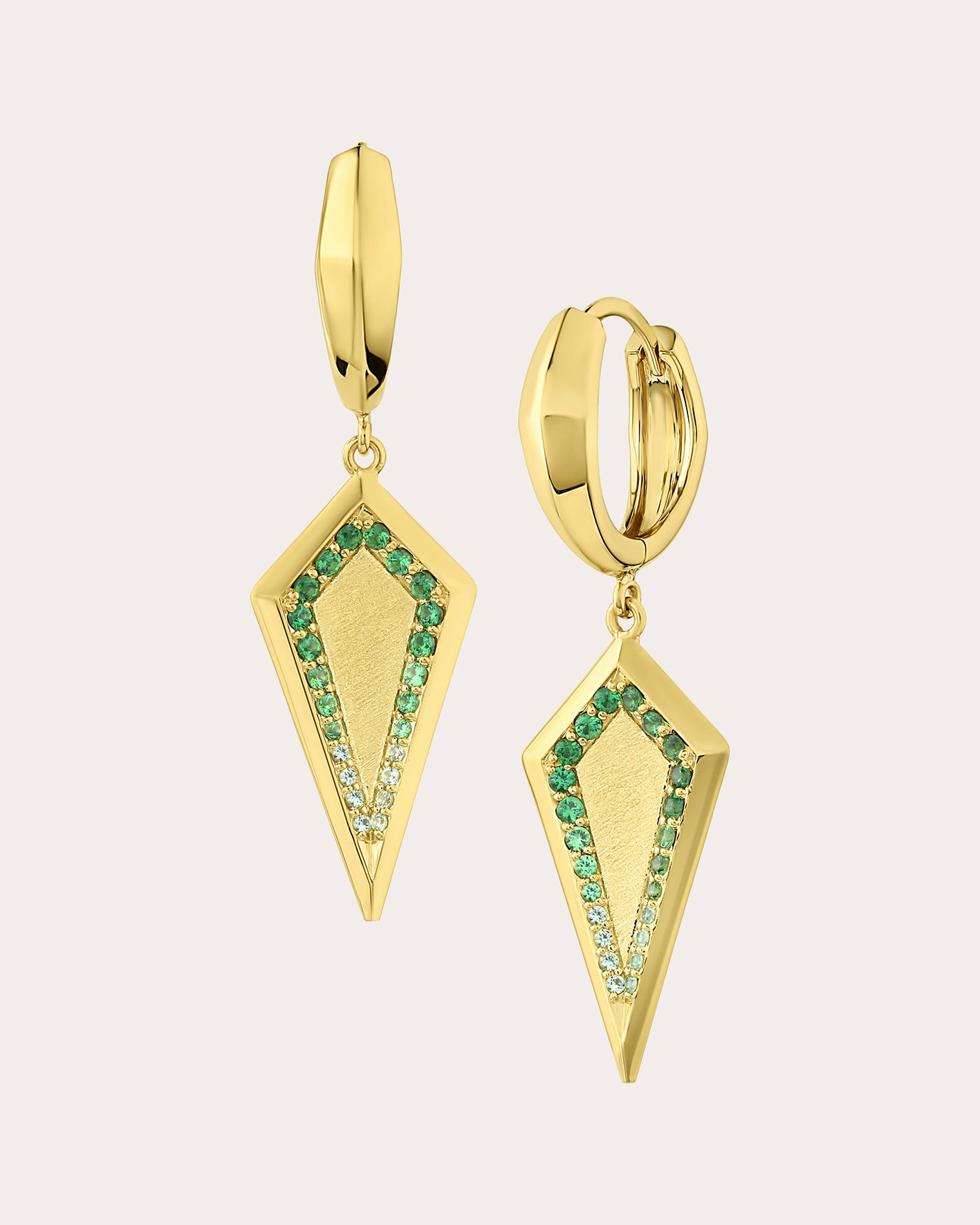 Tsavorite & 18k Gold Stardust Drop Earrings
