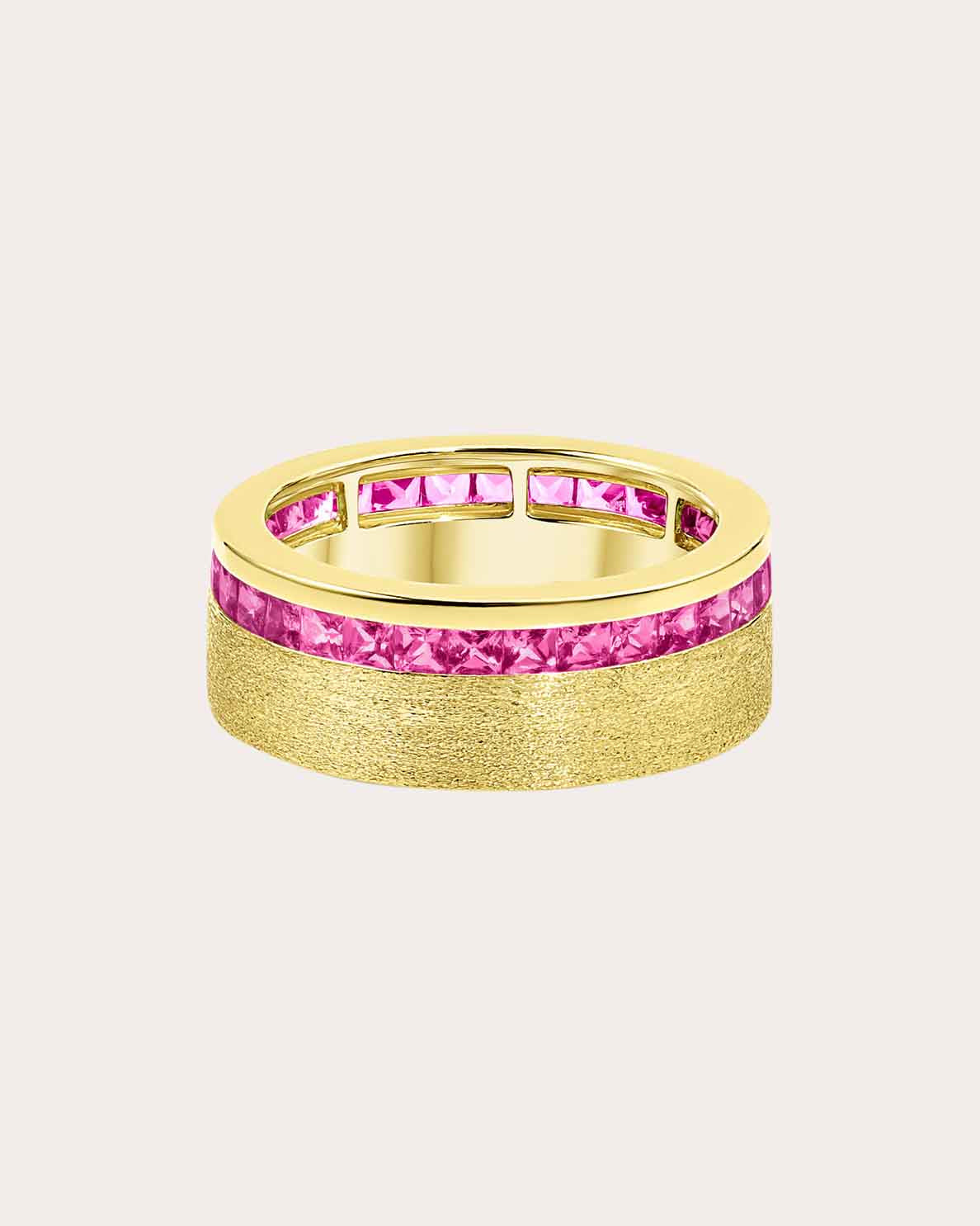 Pink Sapphire & 18k Gold Solara Band Ring