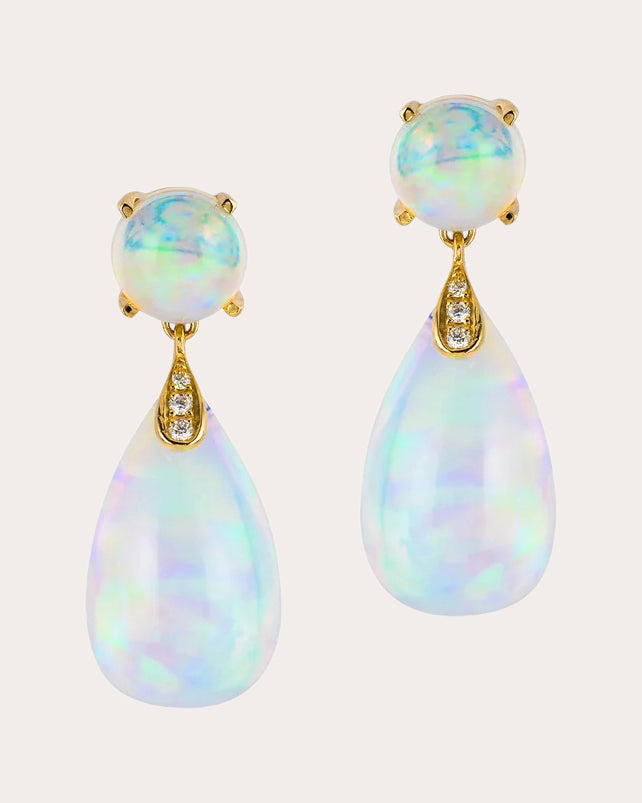 Opal & 18k Gold Limited Edition Drop Earrings