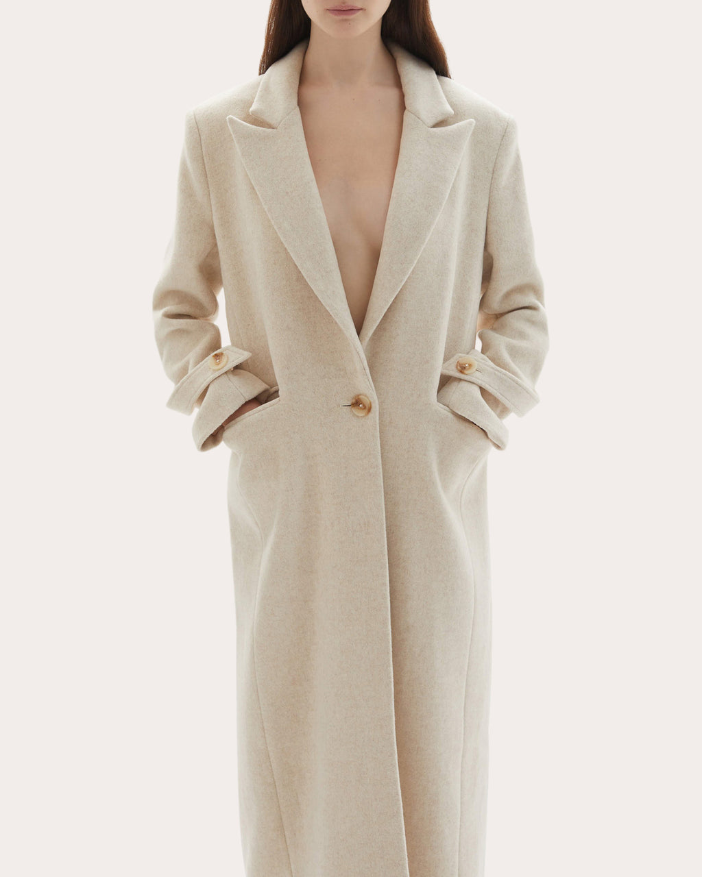 Mylah Wool Cashmere Single-Breasted Coat