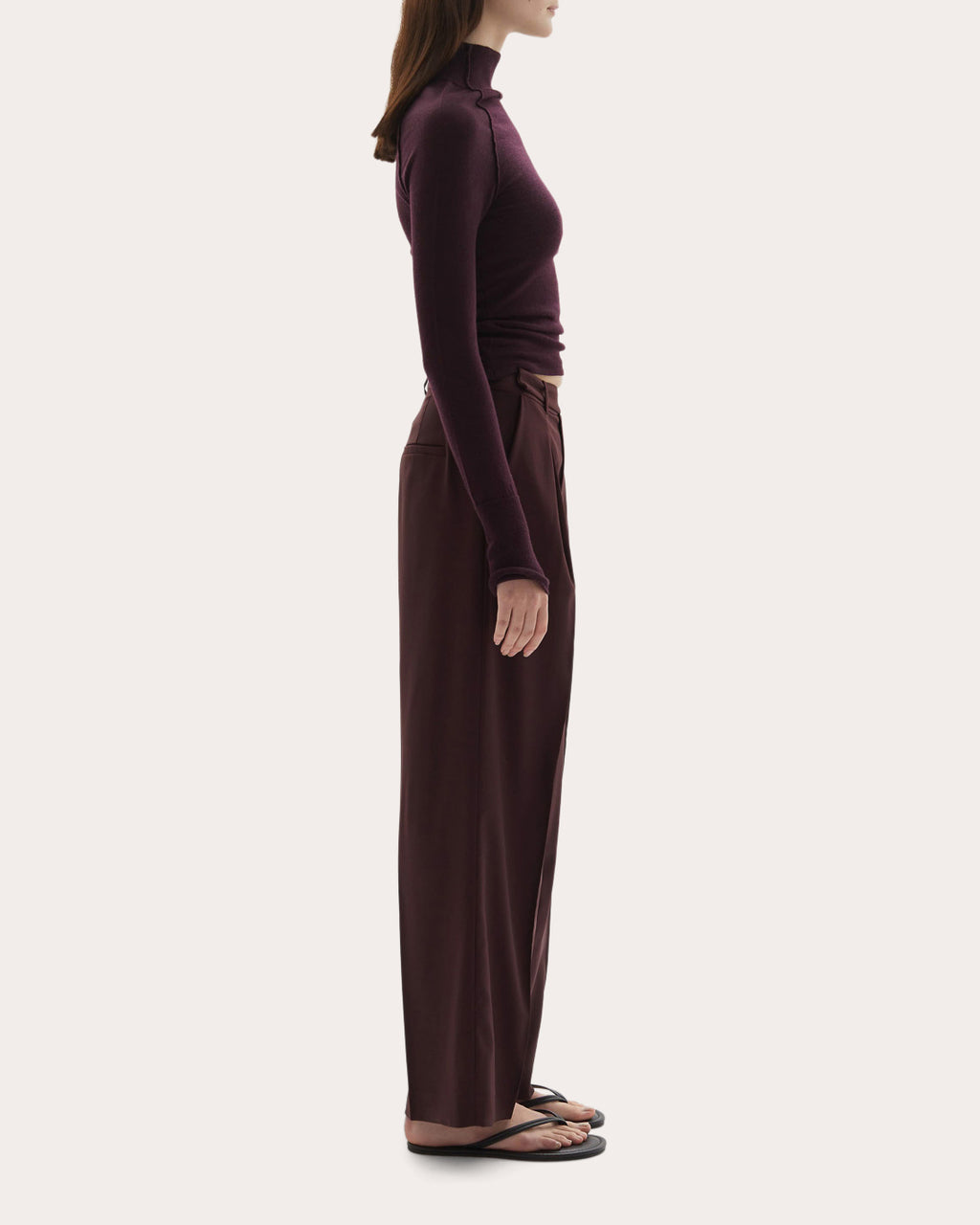 Pascal Wool Knit Fitted Mock Neck Top