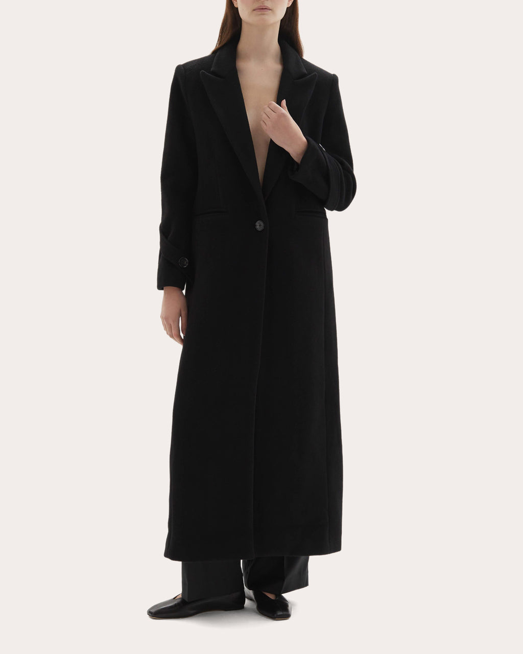 Mylah Wool Cashmere Single-Breasted Coat