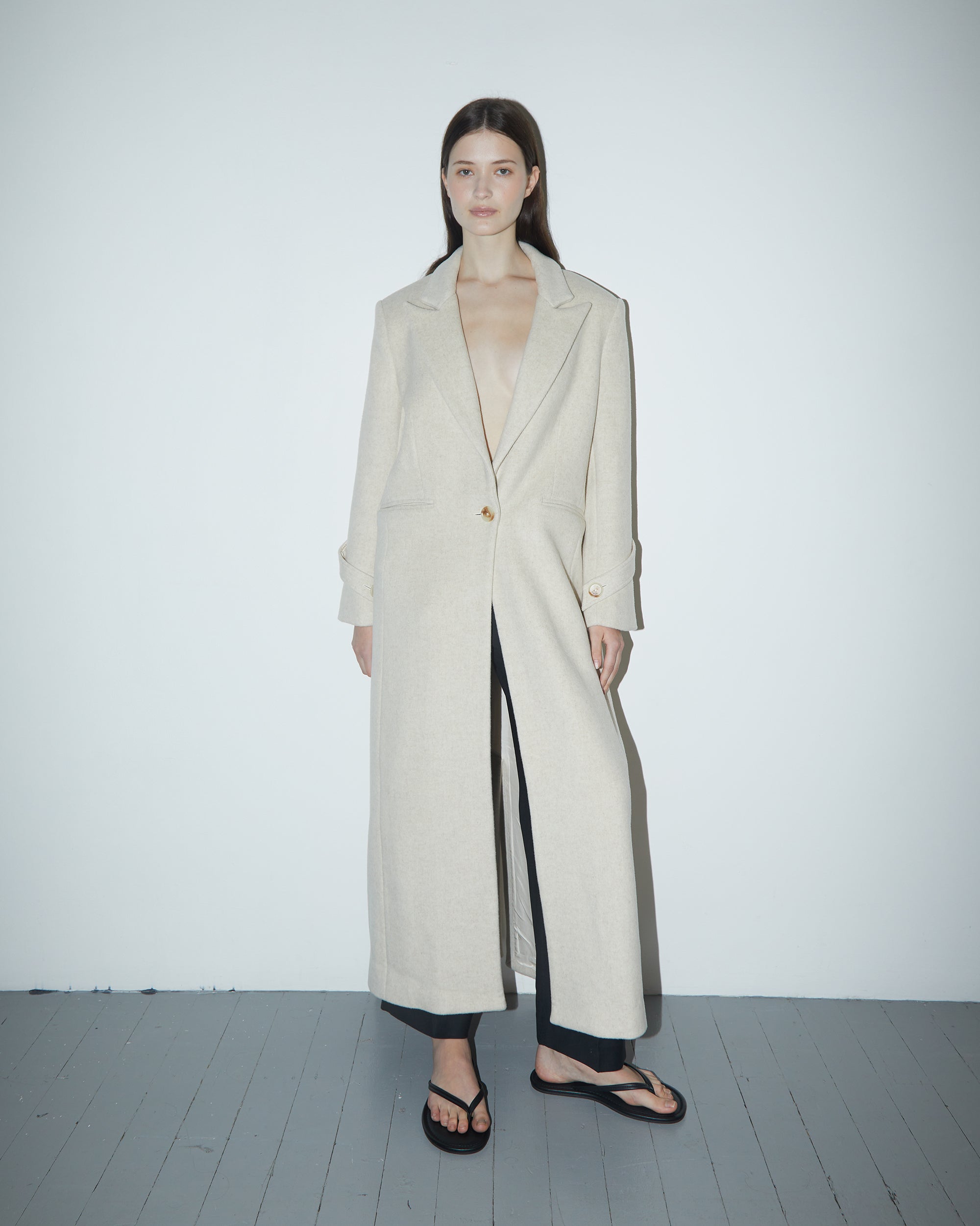 Mylah Wool Cashmere Single-Breasted Coat