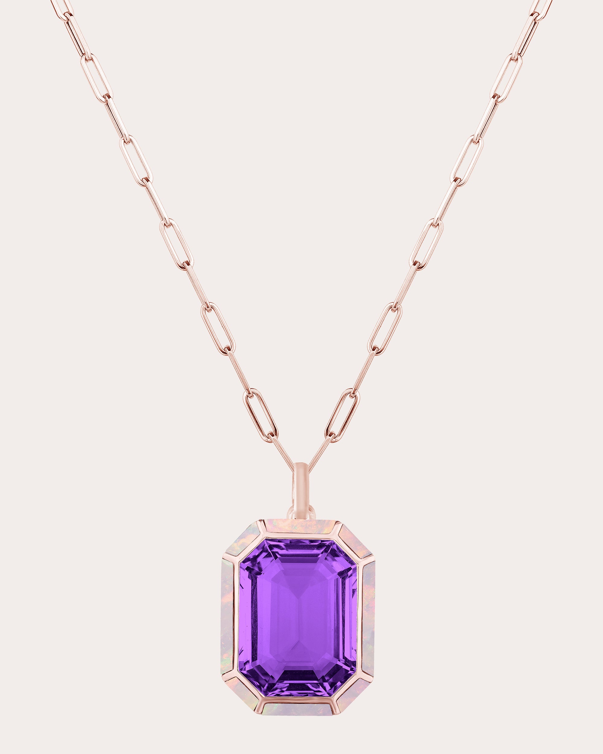 Amethyst & Opal Mélange Pendant Necklace