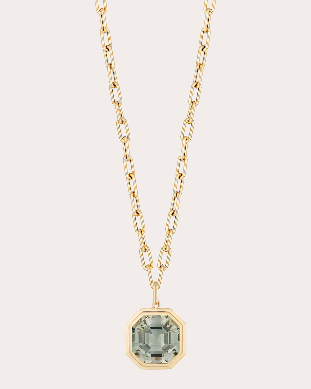 Prasiolite & 18k Gold Manhattan Pendant Necklace