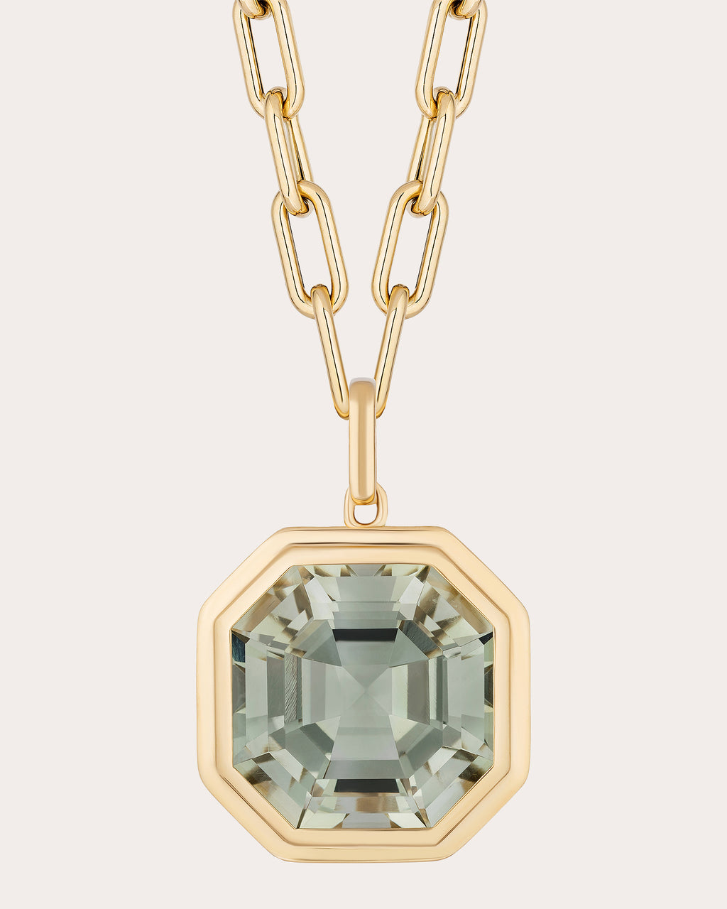 Prasiolite & 18k Gold Manhattan Pendant Necklace