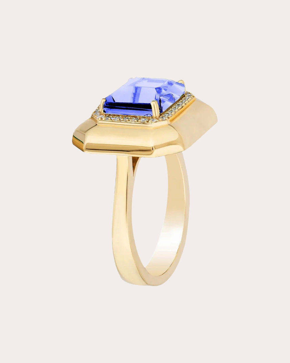 Tanzanite & Diamond 18k Gold Limited Edition Ring