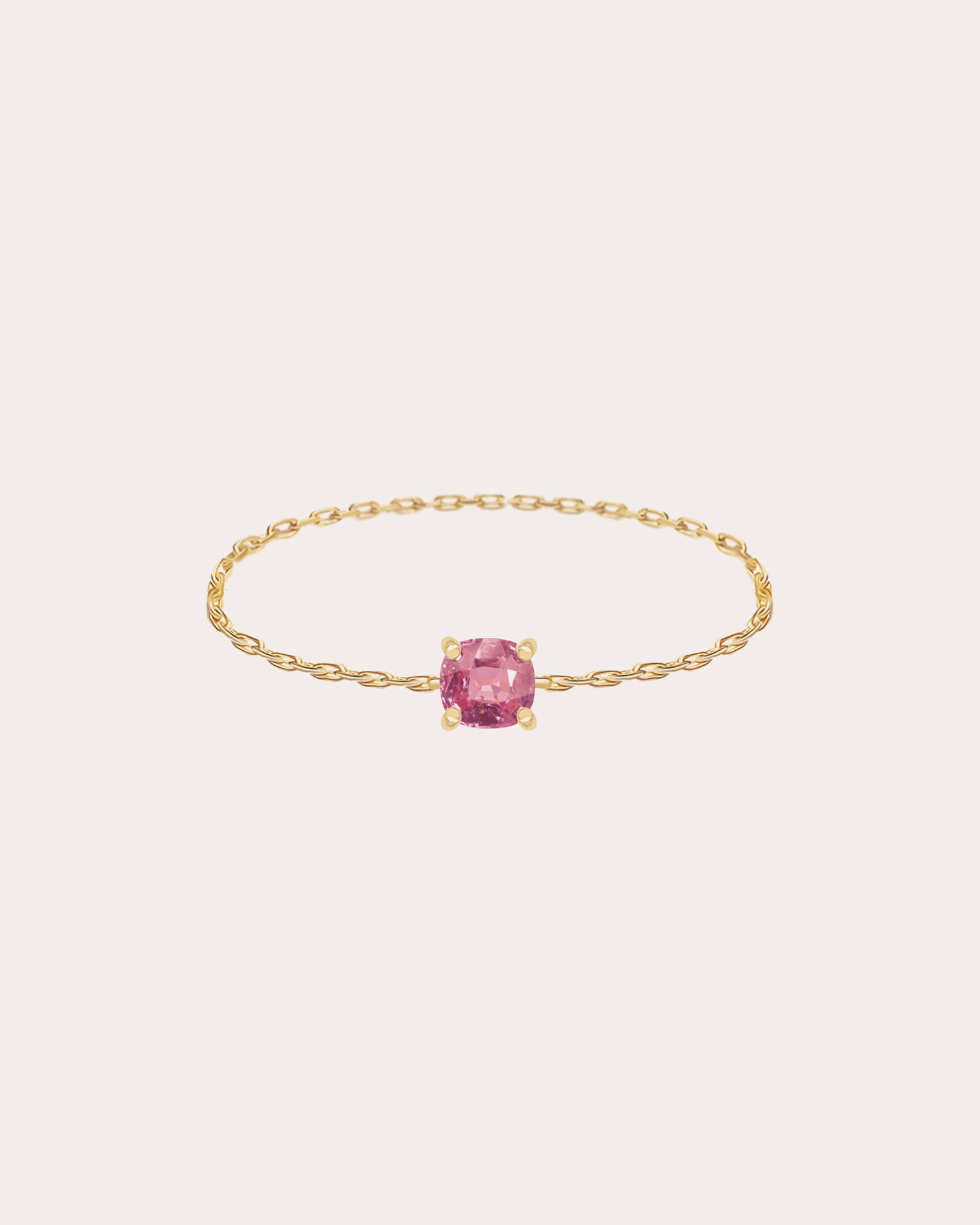Jedi Spinel & 18k Gold Petite Chain Ring