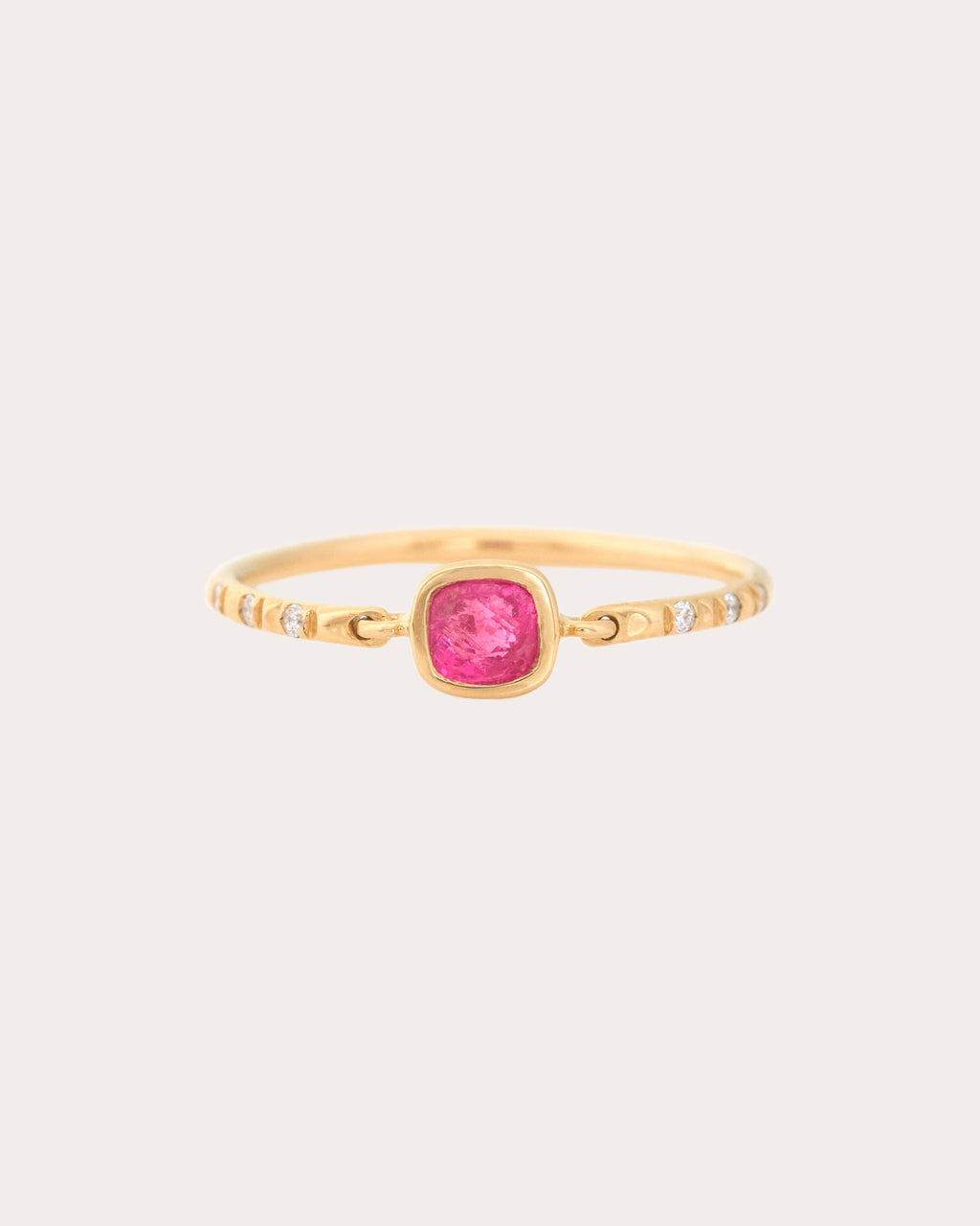Jedi Spinel & Diamond Petite Circle Ring
