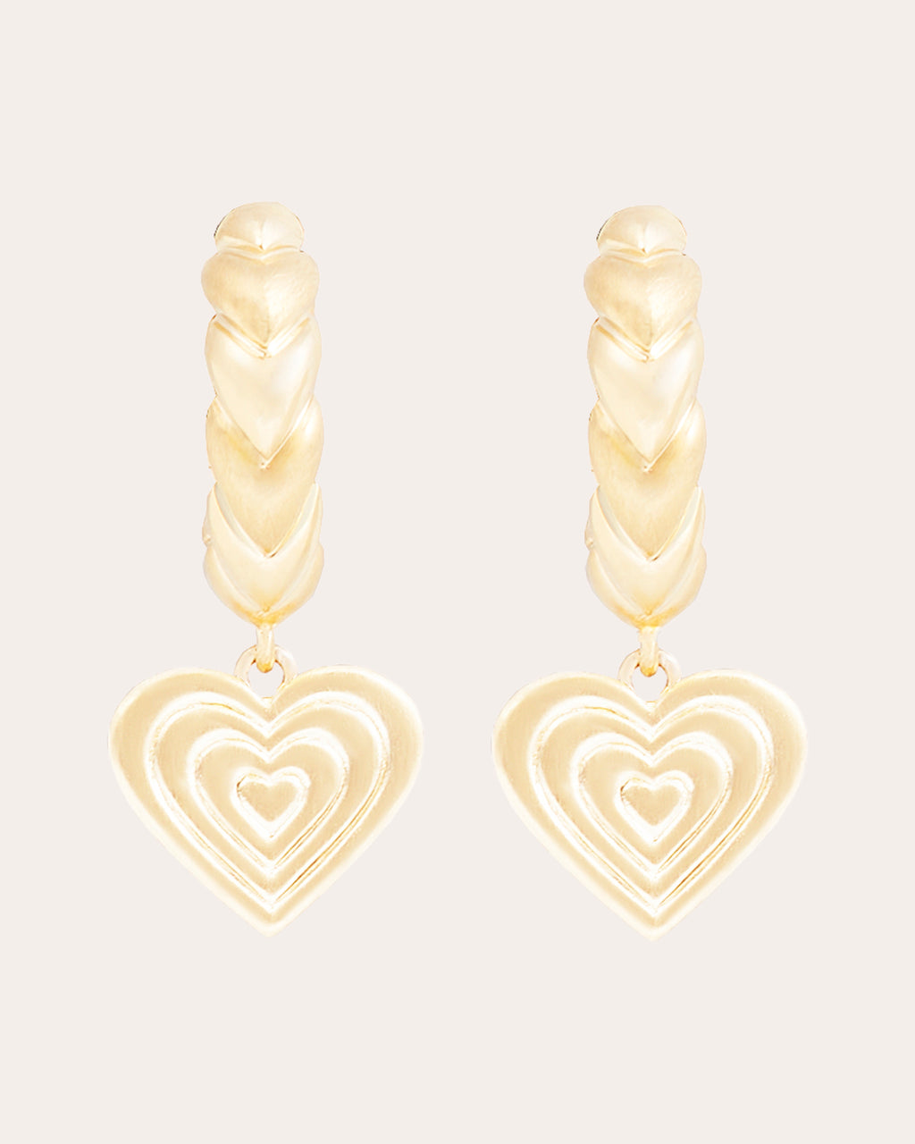 Pink Sapphire & 14k Gold Juju Heart Hoop Earrings