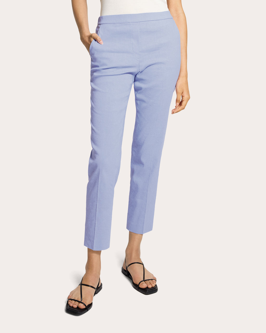 Treeca Good Linen Cropped Pull-On Pants