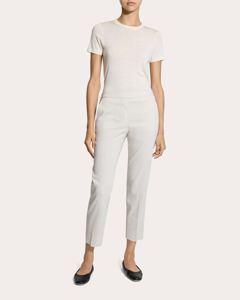 Treeca Good Linen Cropped Pull-On Pants
