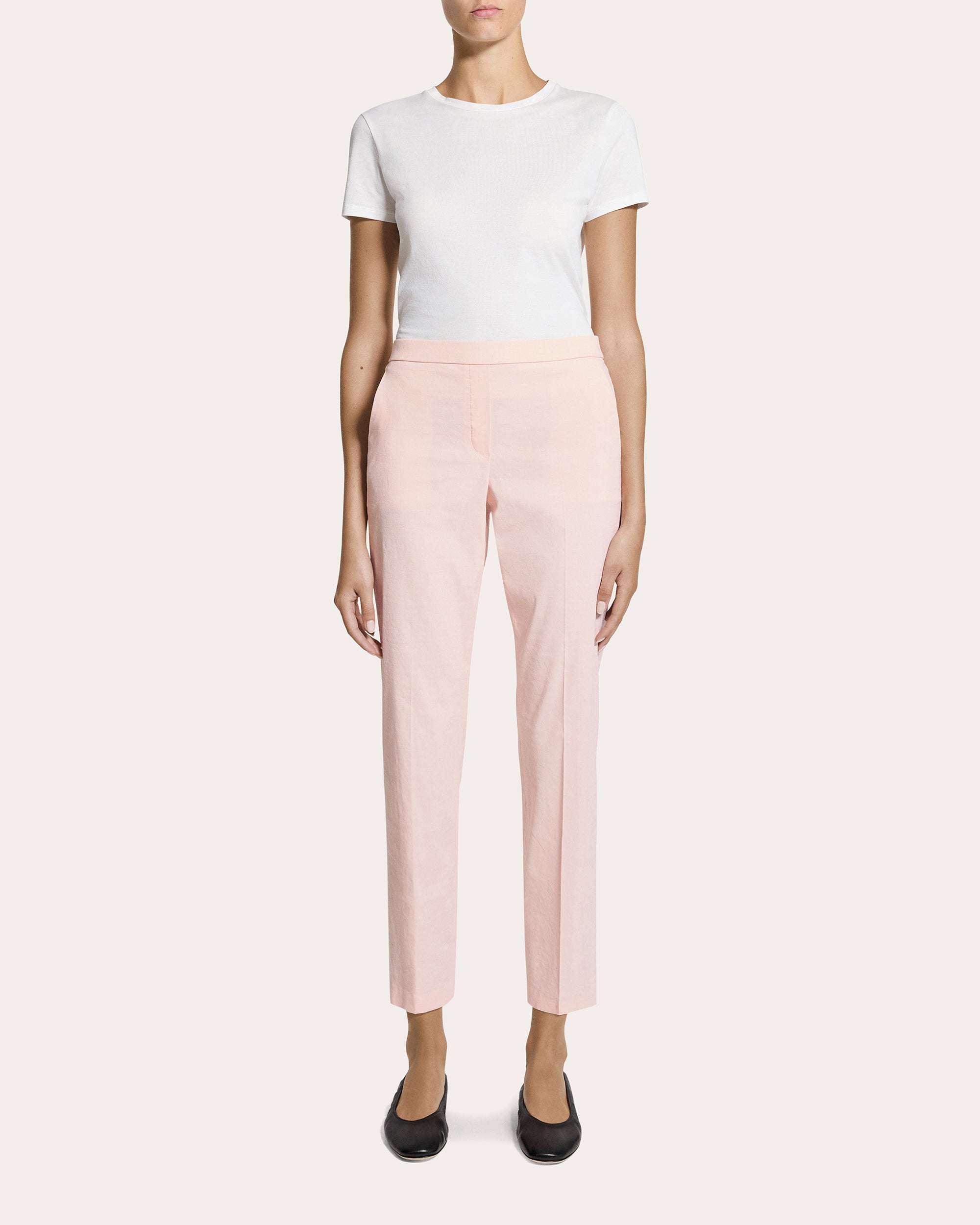 Treeca Good Linen Cropped Pull-On Pants