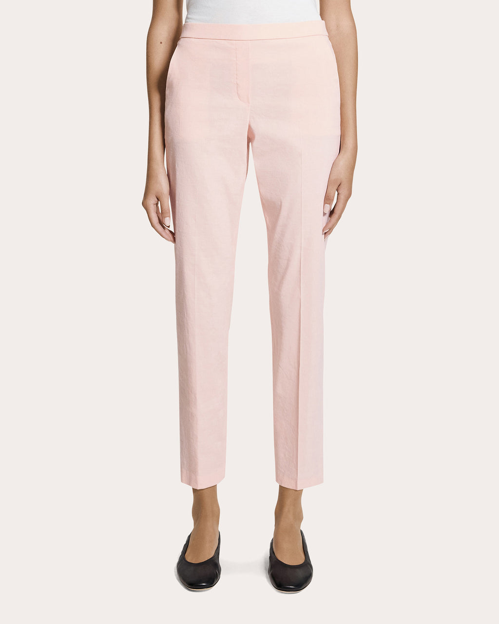 Treeca Good Linen Cropped Pull-On Pants