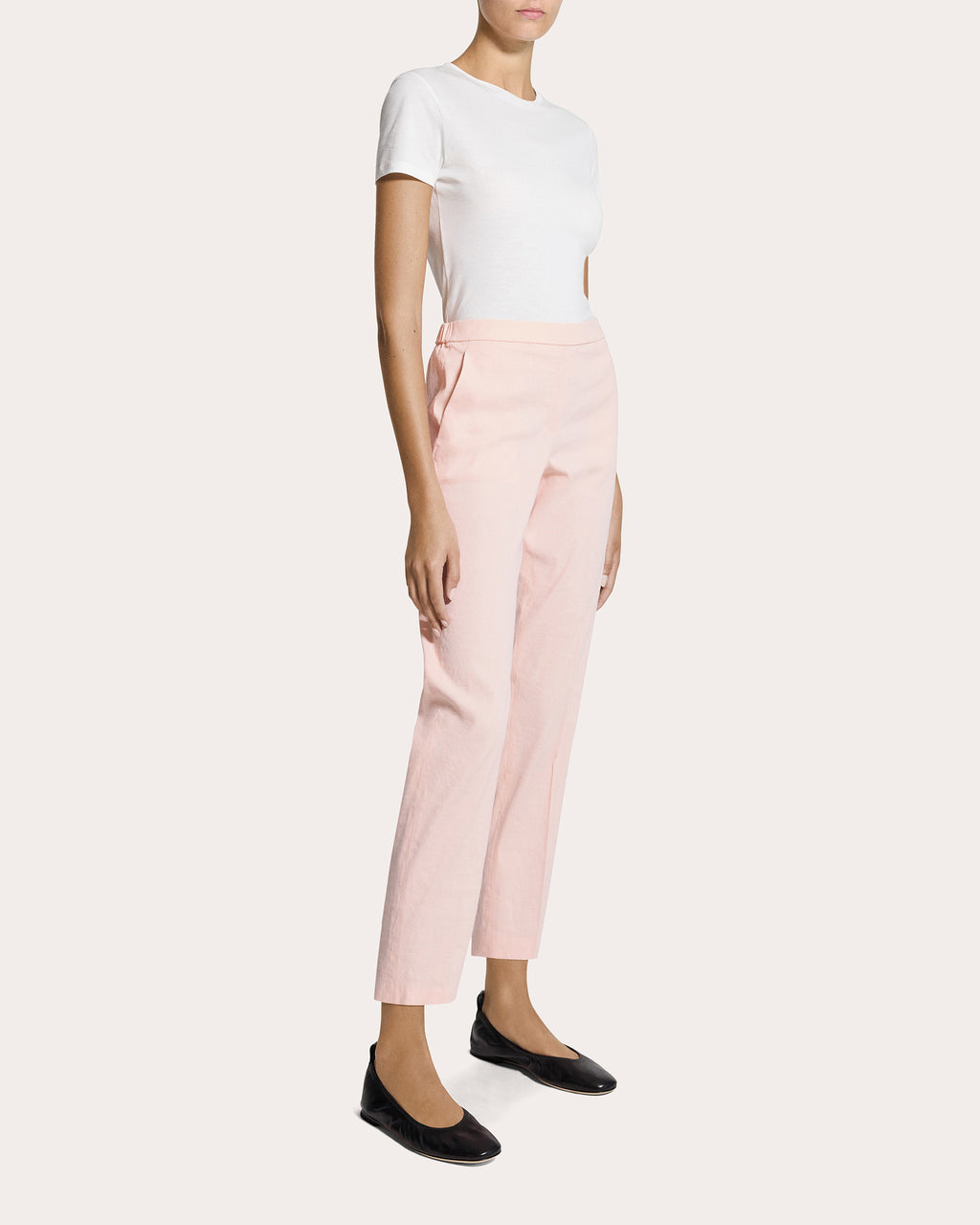 Treeca Good Linen Cropped Pull-On Pants