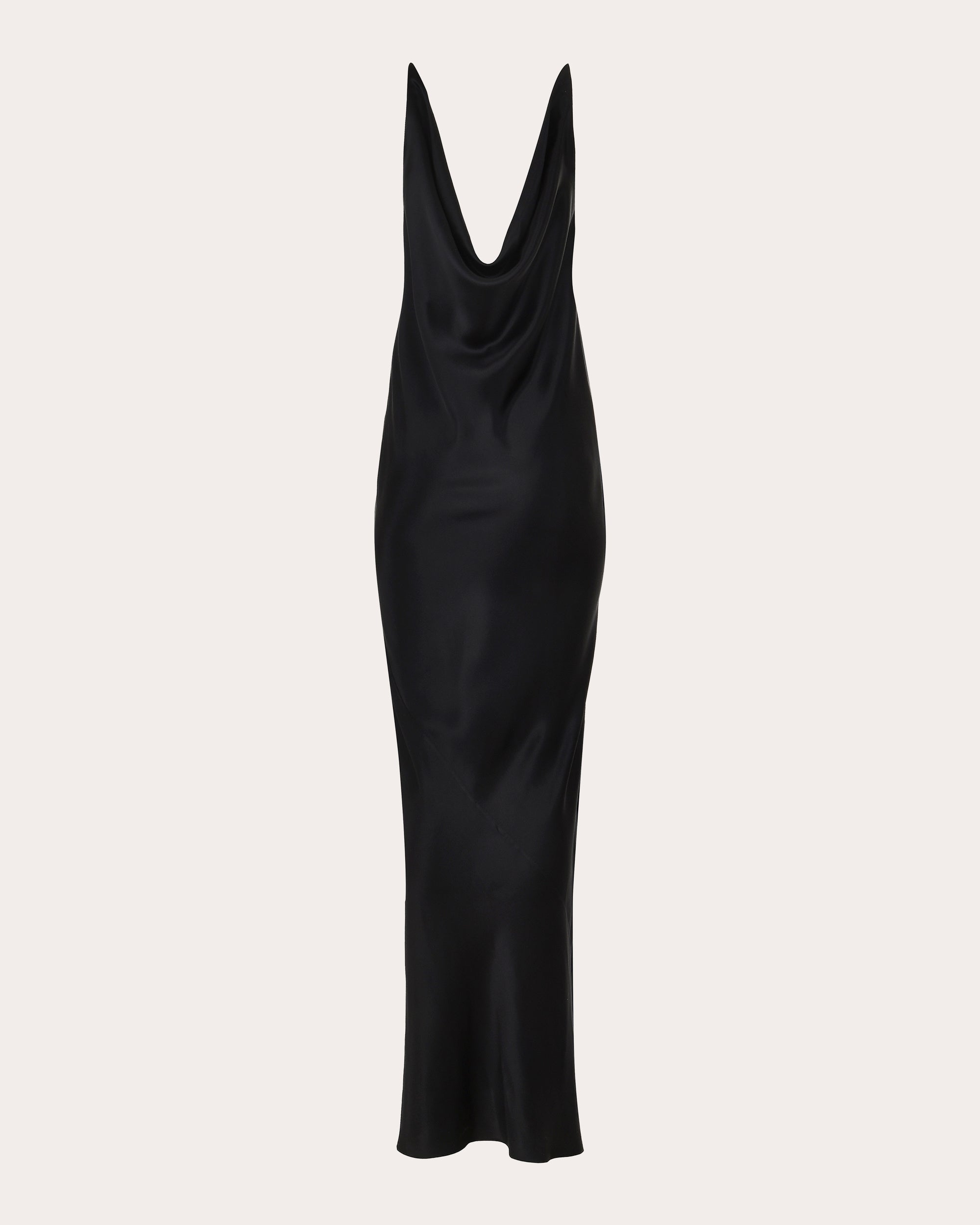 Knot Drop Silk Draped Gown