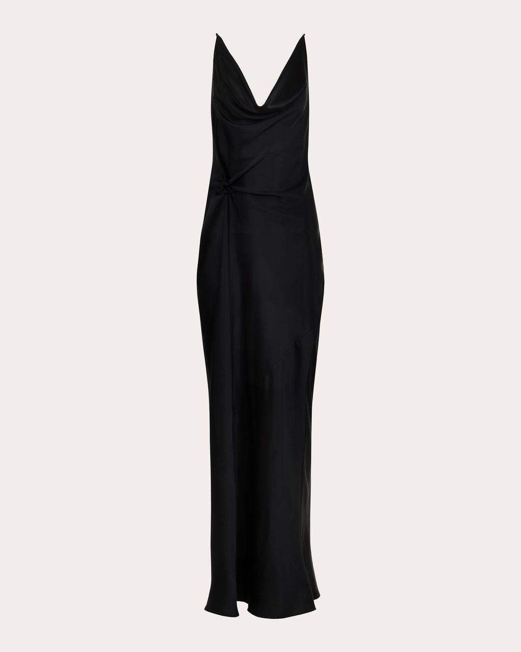 Knot Drop Silk Draped Gown