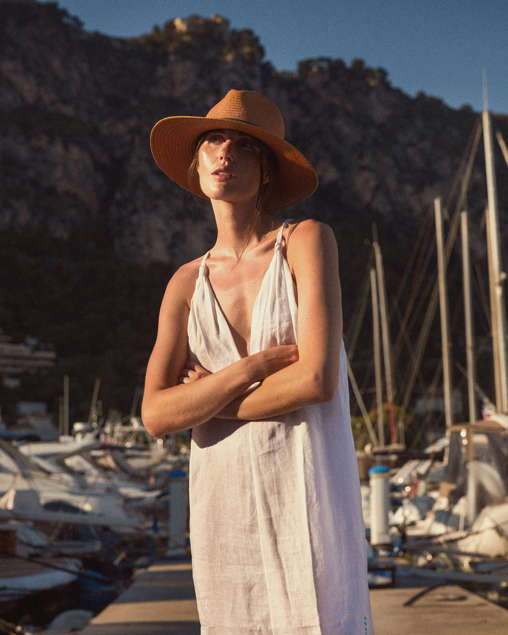 Sabi Embroidered Linen Maxi Dress