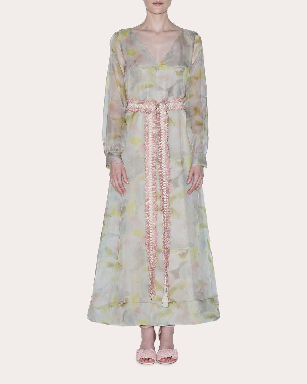 Purpose Floral Silk Organza A-Line Dress