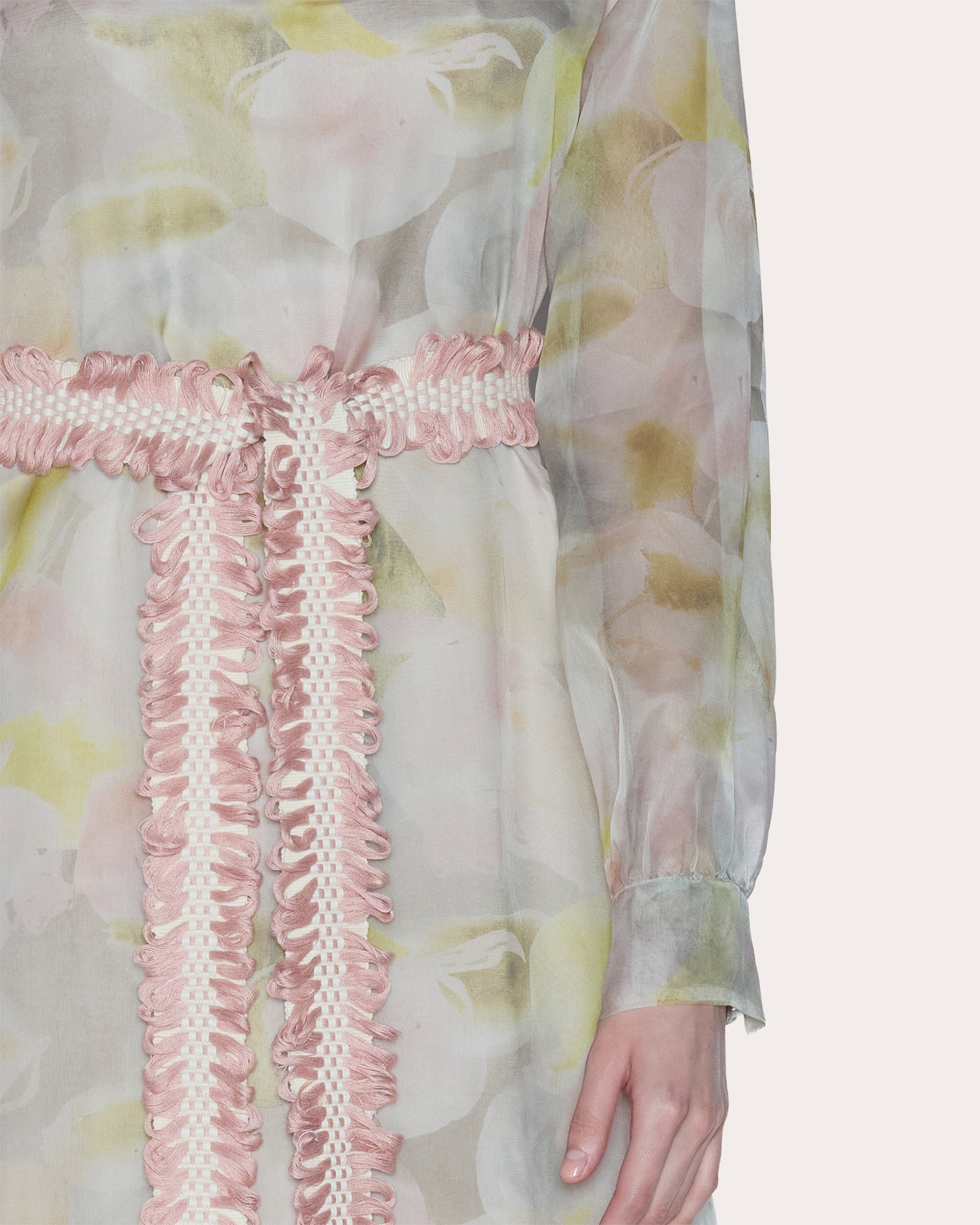 Purpose Floral Silk Organza A-Line Dress