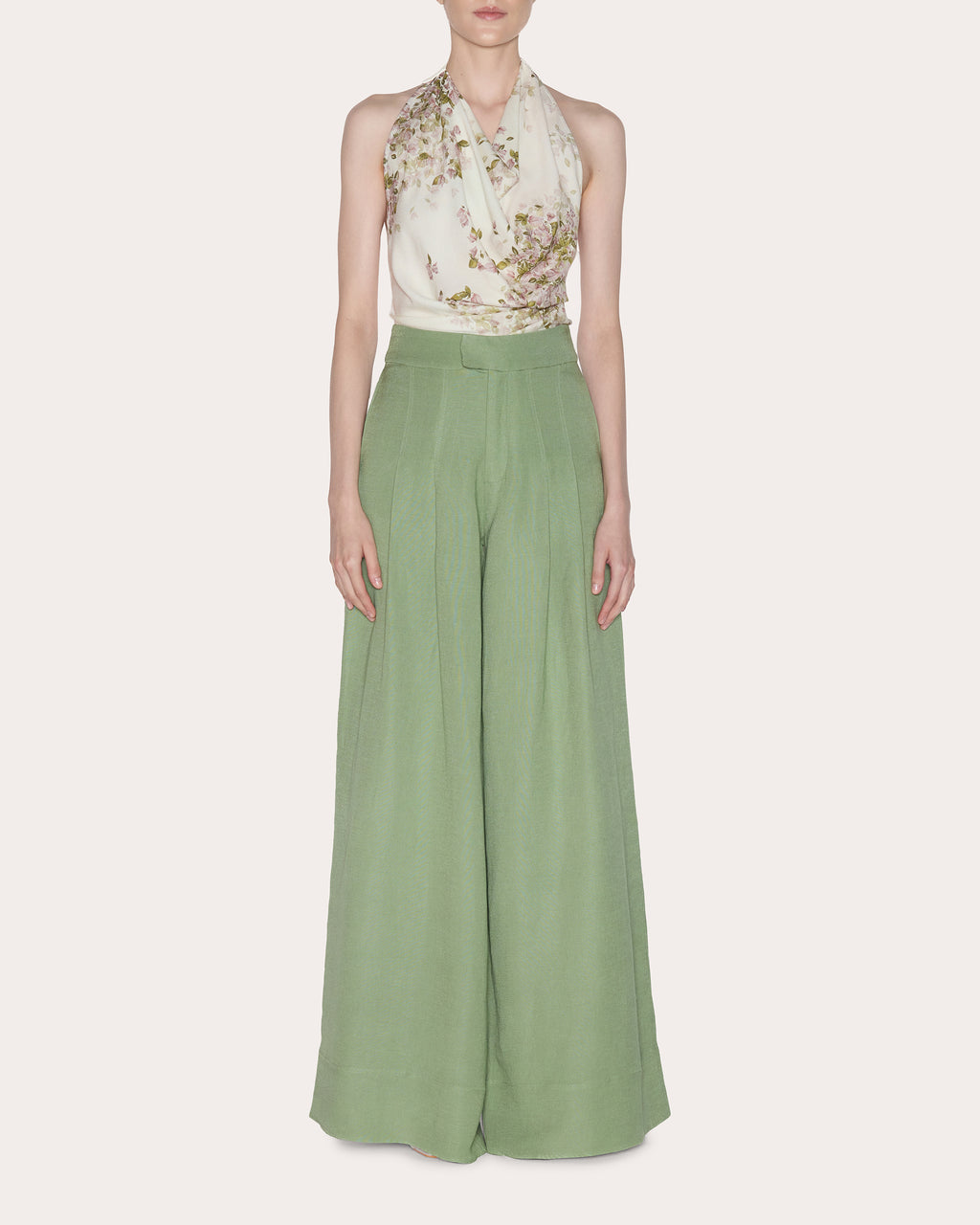 Being Linen Pleated Wide-Leg Pants