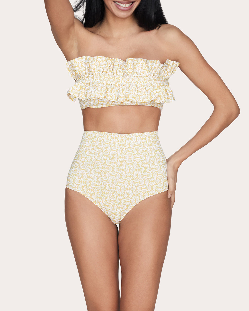 Ara Floral High-Rise Bikini Bottoms