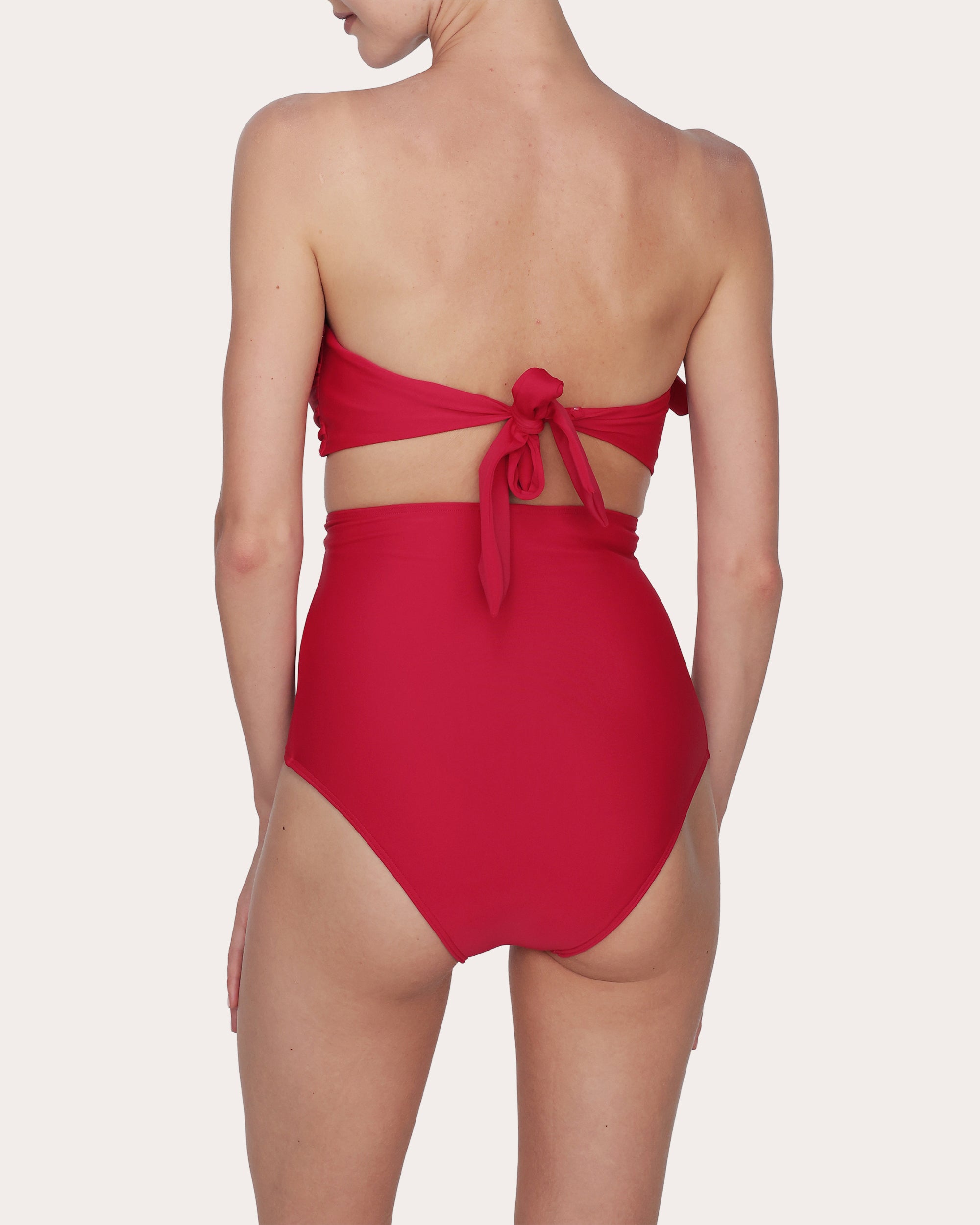 Nath Ruffle Bandeau Bikini Top