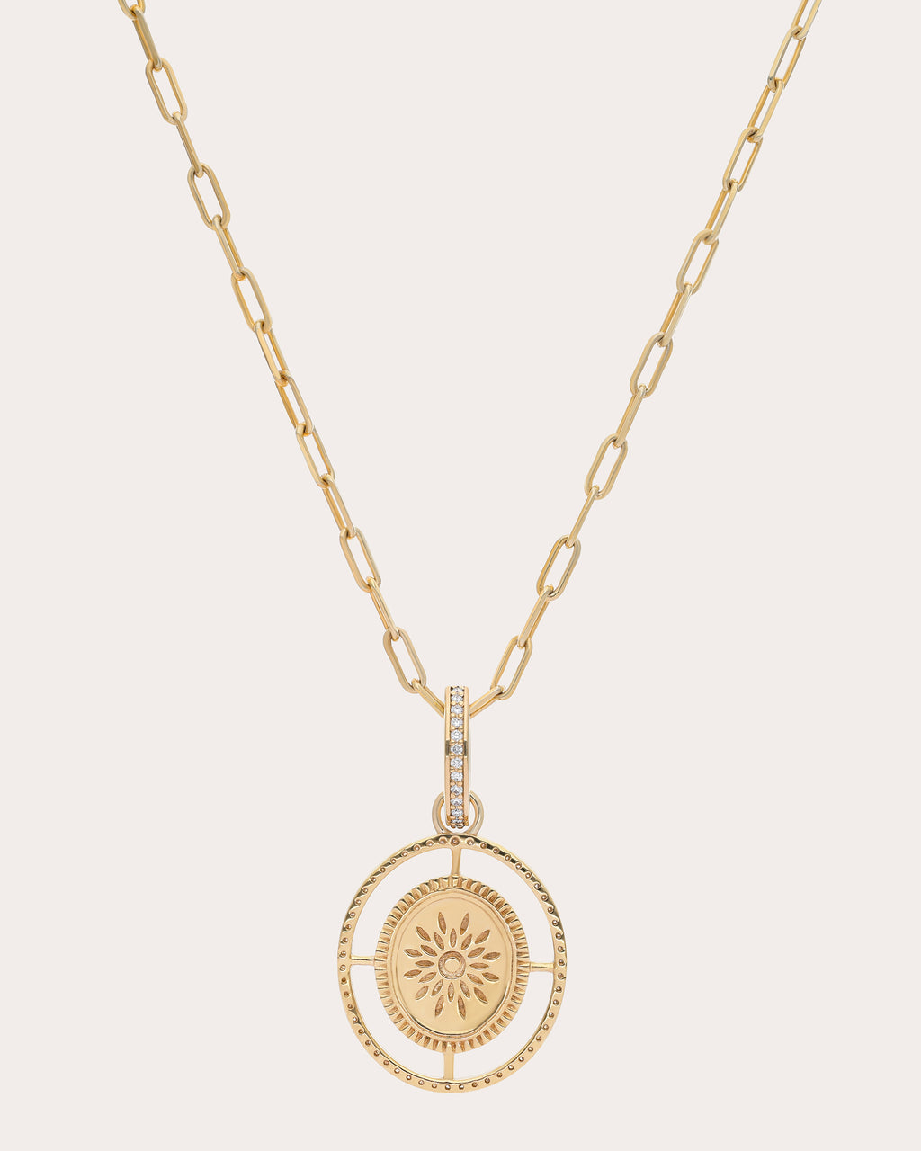 Diamond & 14k Gold Eos Medallion