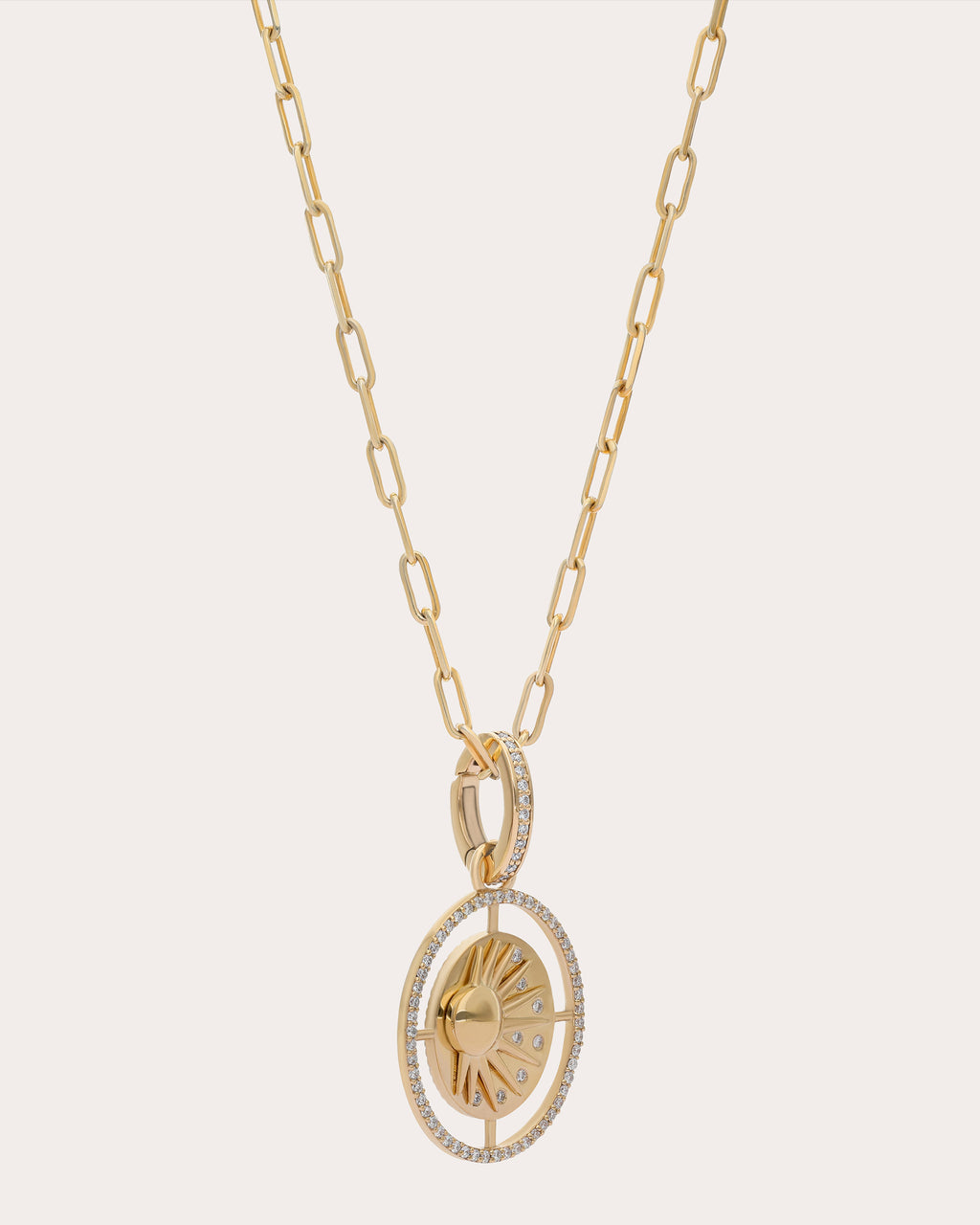 Diamond & 14k Gold Eos Medallion